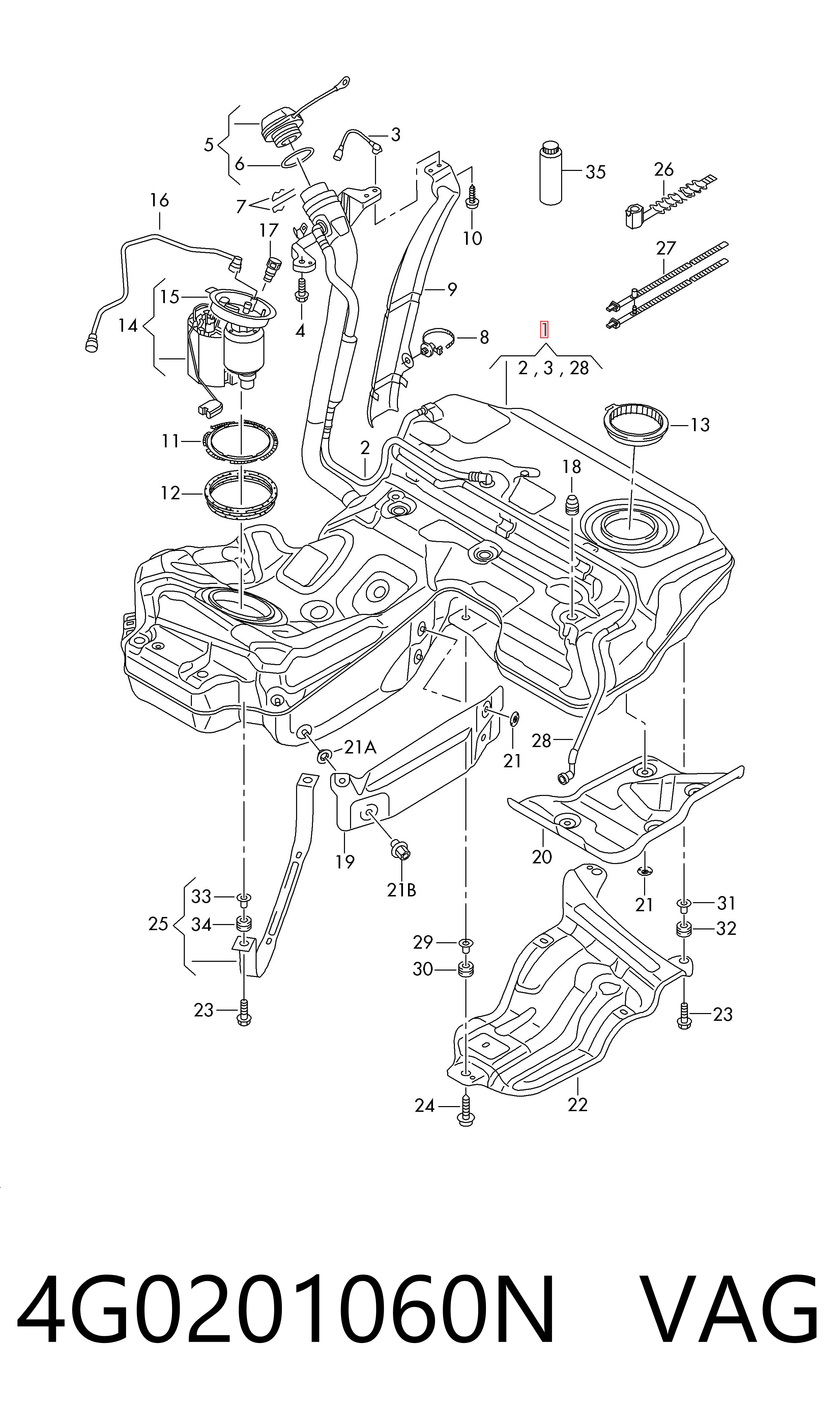 Бензобак Audi A6 C7 седан (4G2, 4GC) (2010 - 2019) цена, от 51.13 USD