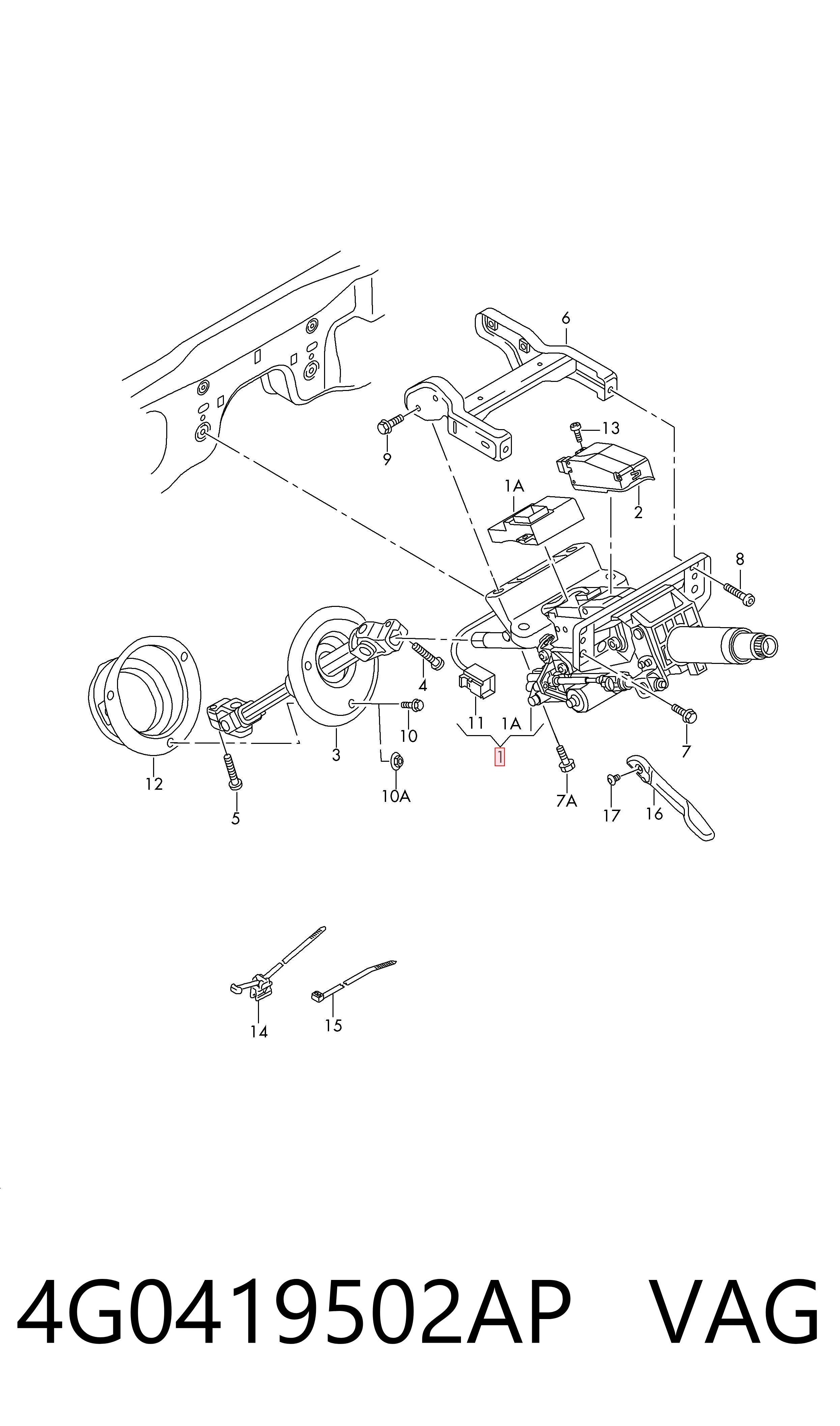 Колонка рулевого управления на Audi A6 C7 4G2, 4GC
