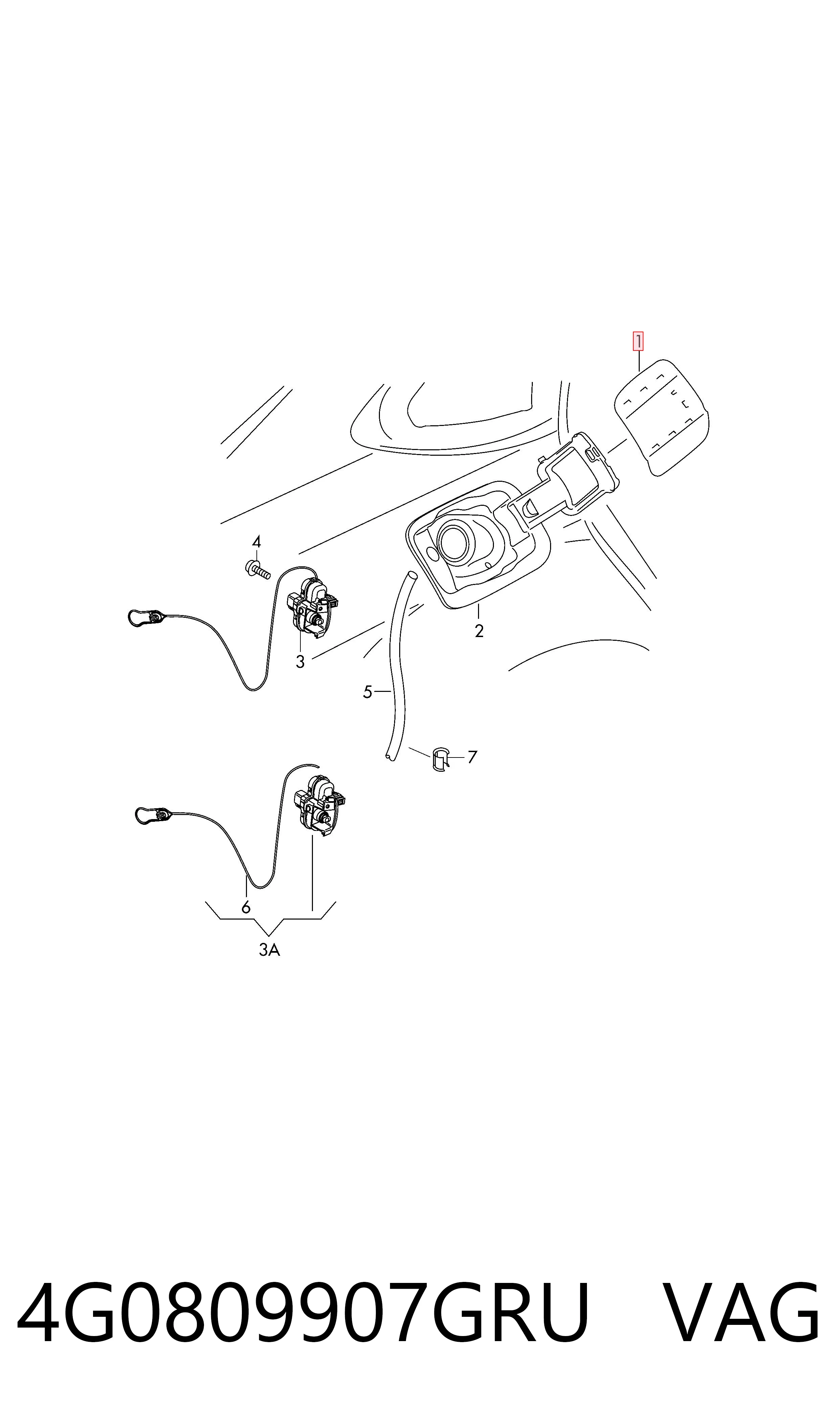 Дверка бензобака на Audi A6 C7 4G2, 4GC
