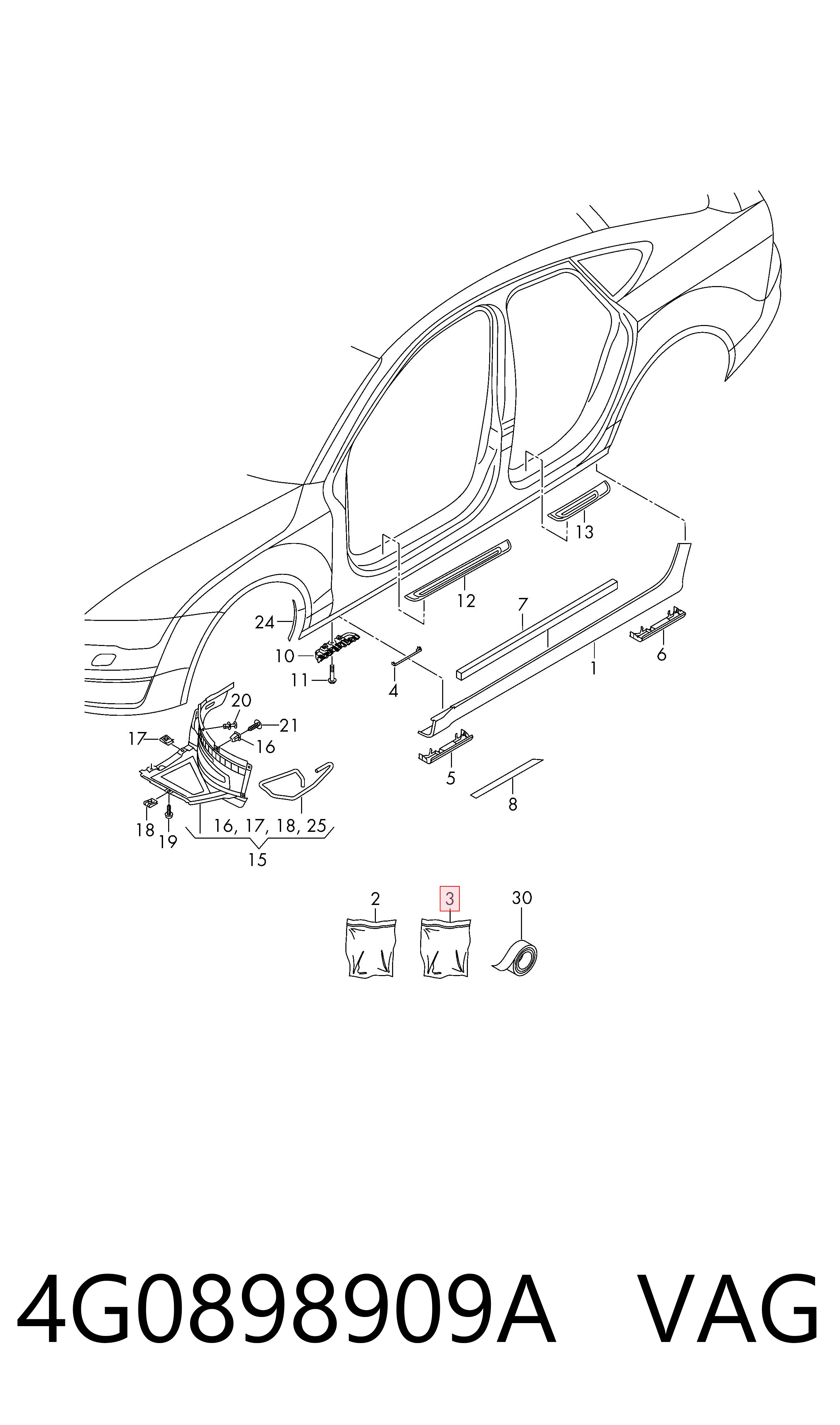  VAG 4G0898909A цена, от 10.79 USD