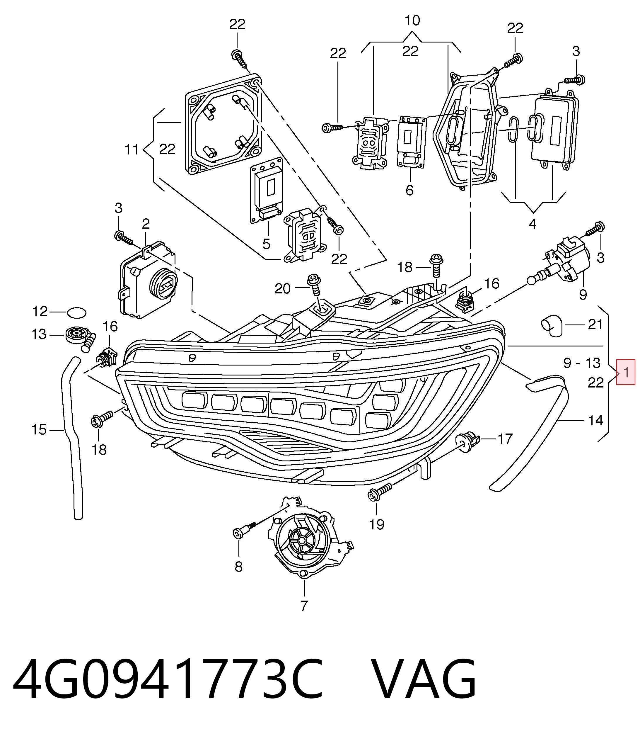 4G0941773C VAG Фара