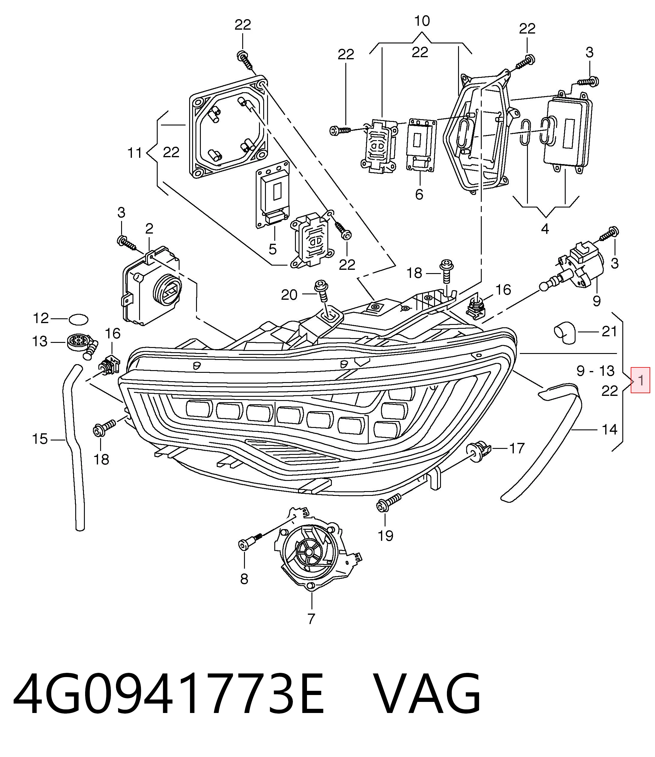 4G0941773E VAG Фара