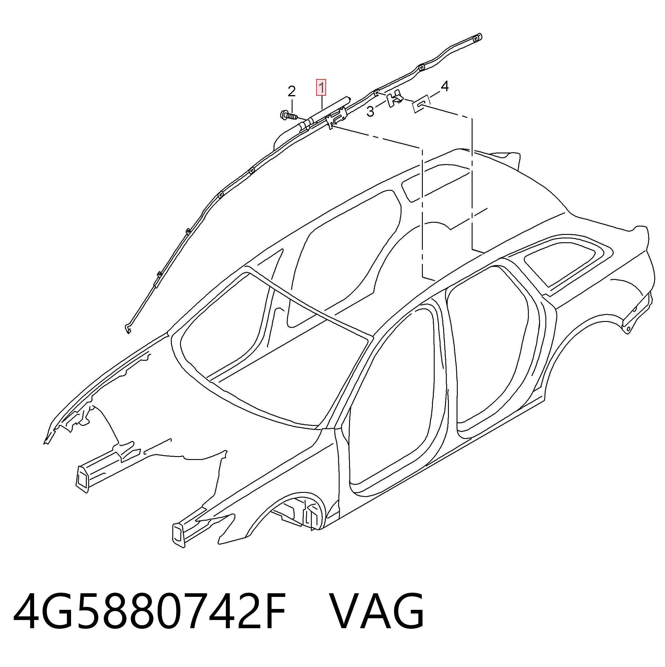 4G5880742F VAG Подушка безопасности, сбоку правая