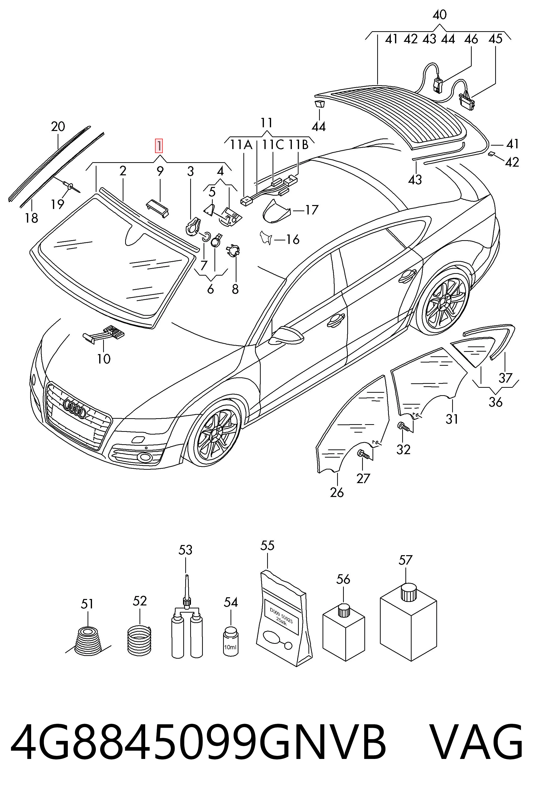 Стекло лобовое Sekurit AB25024A цена, от 191.45 USD