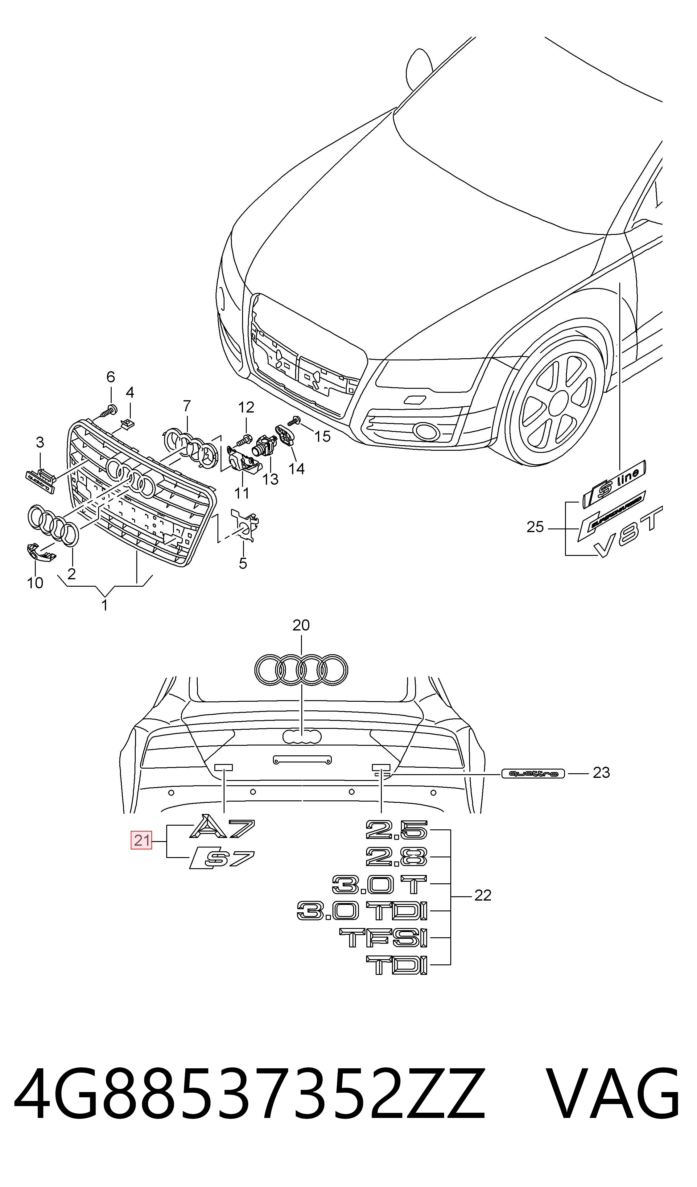  VAG 4G88537352ZZ цена, от 19.07 USD