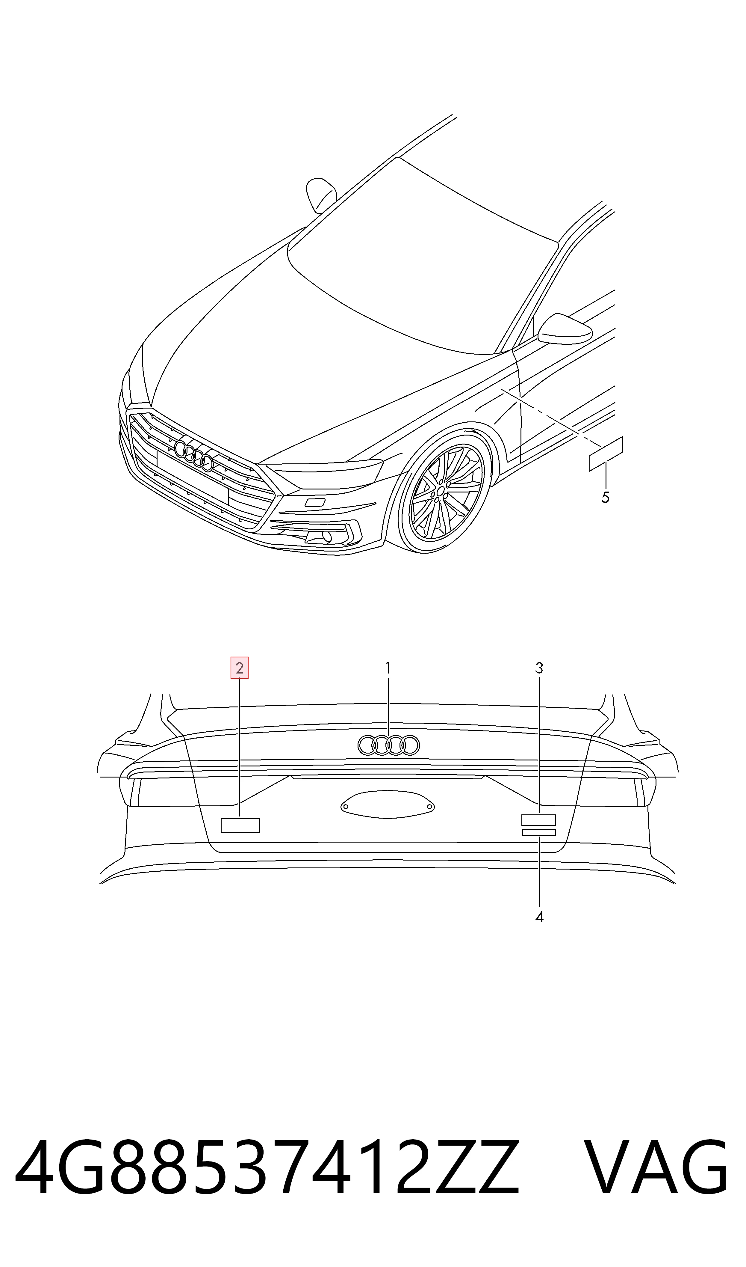  VAG 4G88537412ZZ цена, от 25.34 USD