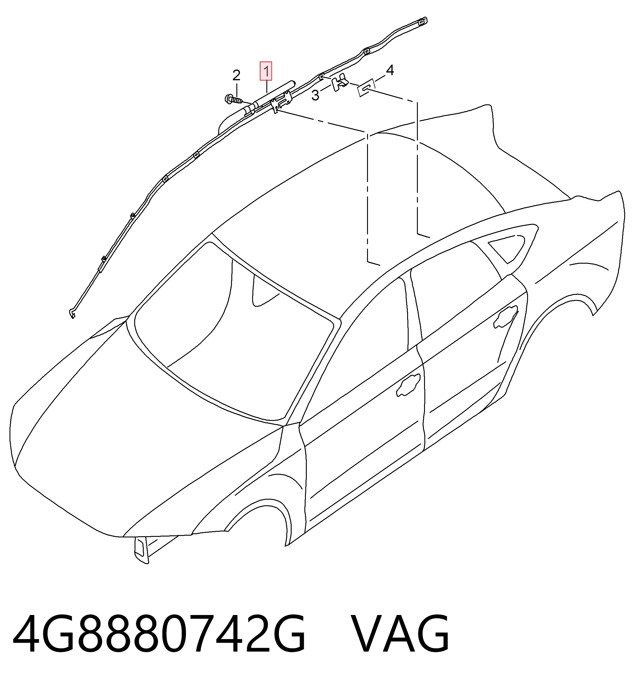 4G8880742G VAG Подушка безопасности, сбоку правая