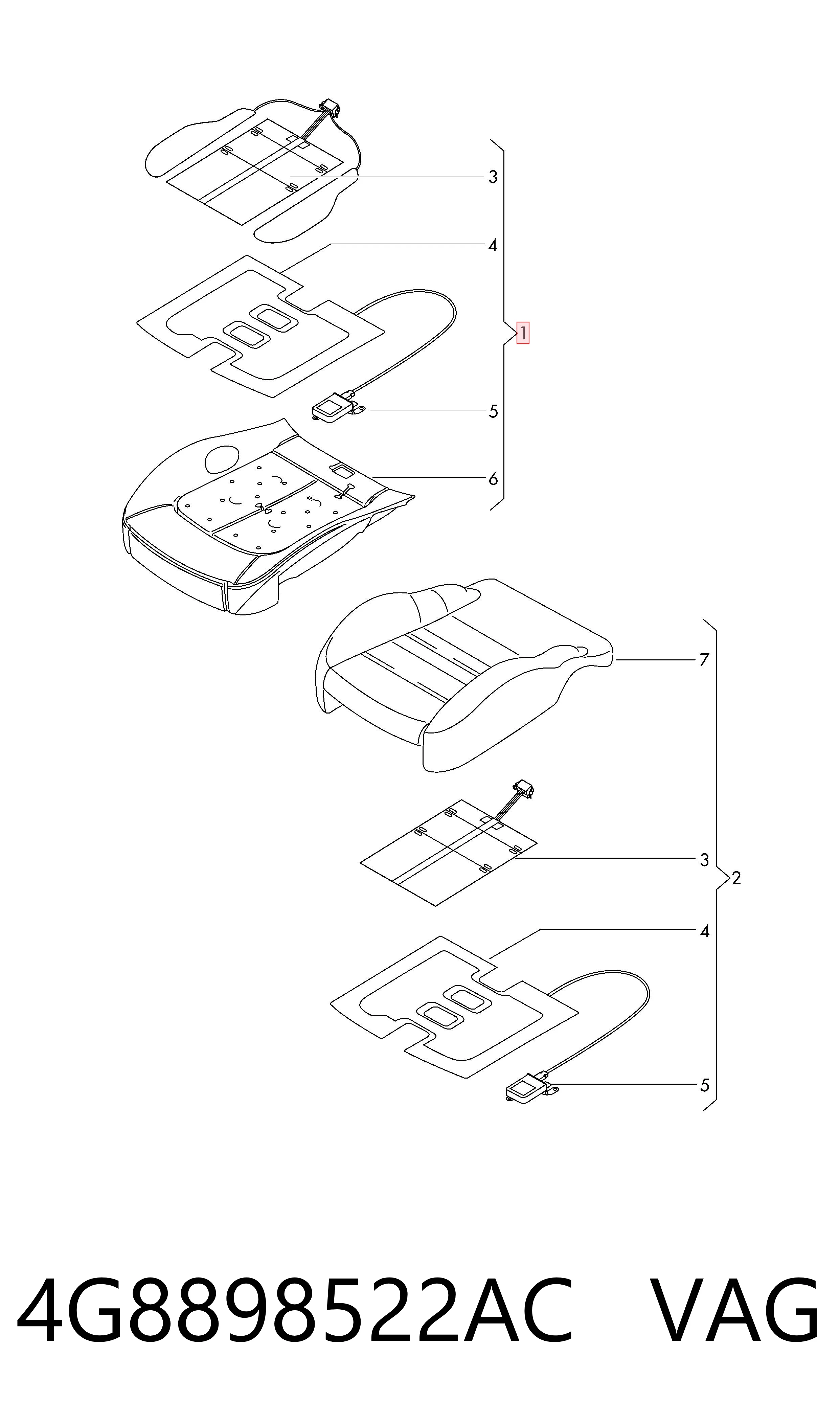 4G8898522AC VAG 