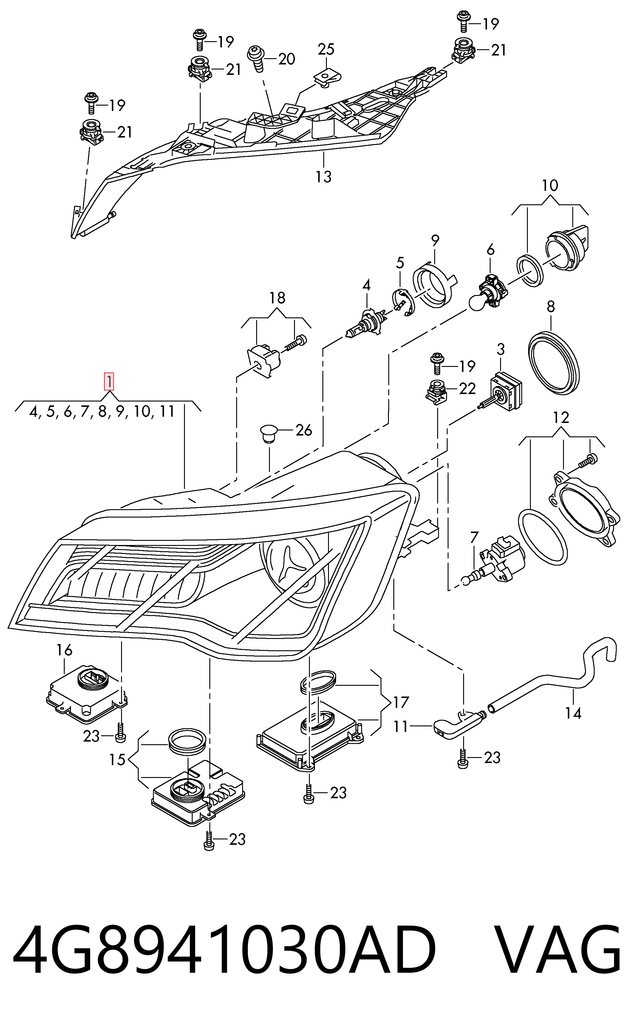 LPN611 Magneti Marelli Фара передняя правая