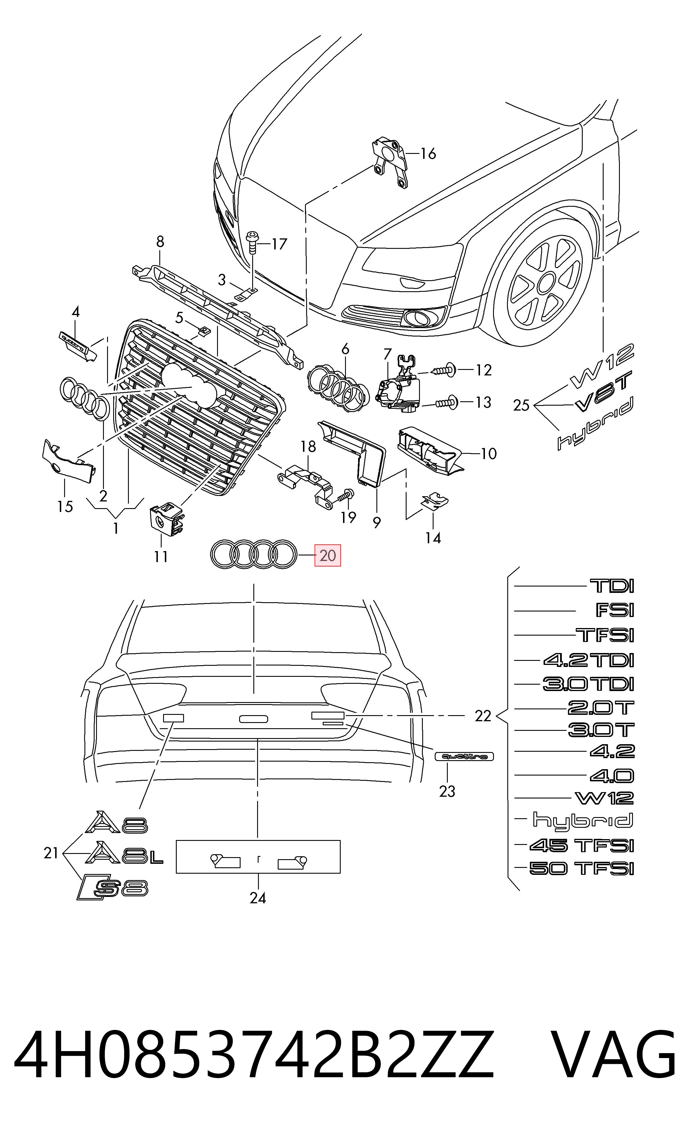  VAG 4H0853742B2ZZ цена, от 20.34 USD