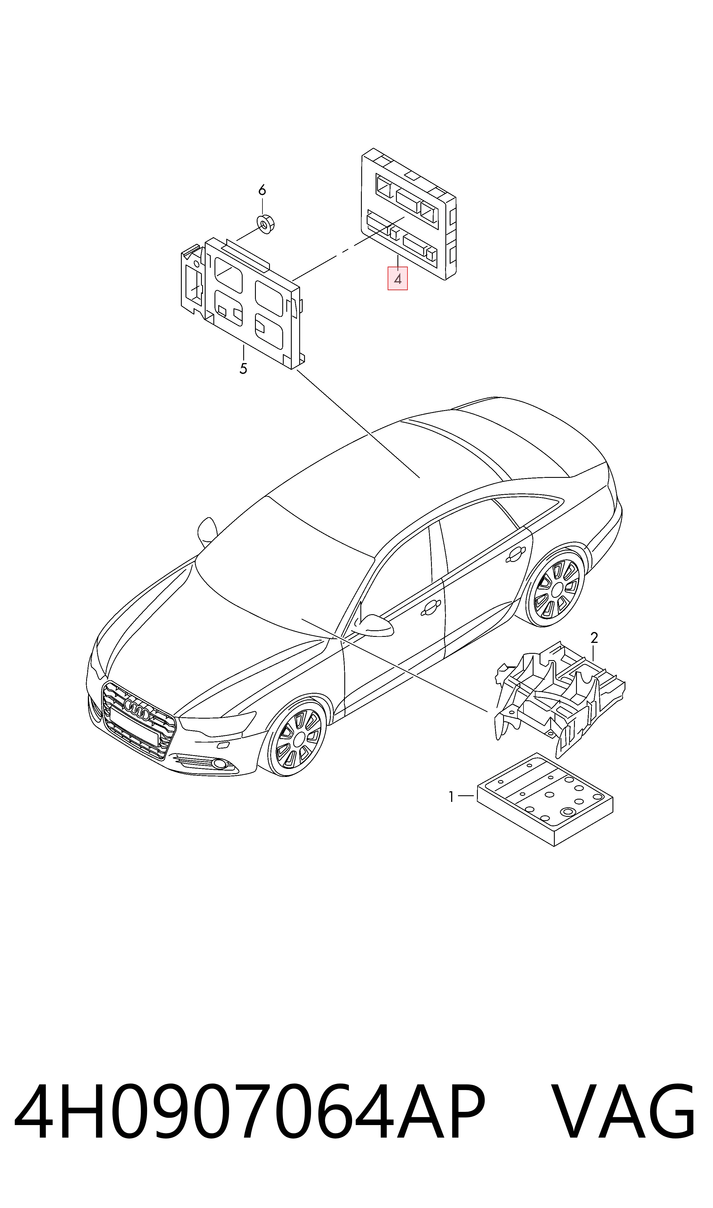 Блок управления систем комфорта на Audi A6 C7 4G2, 4GC