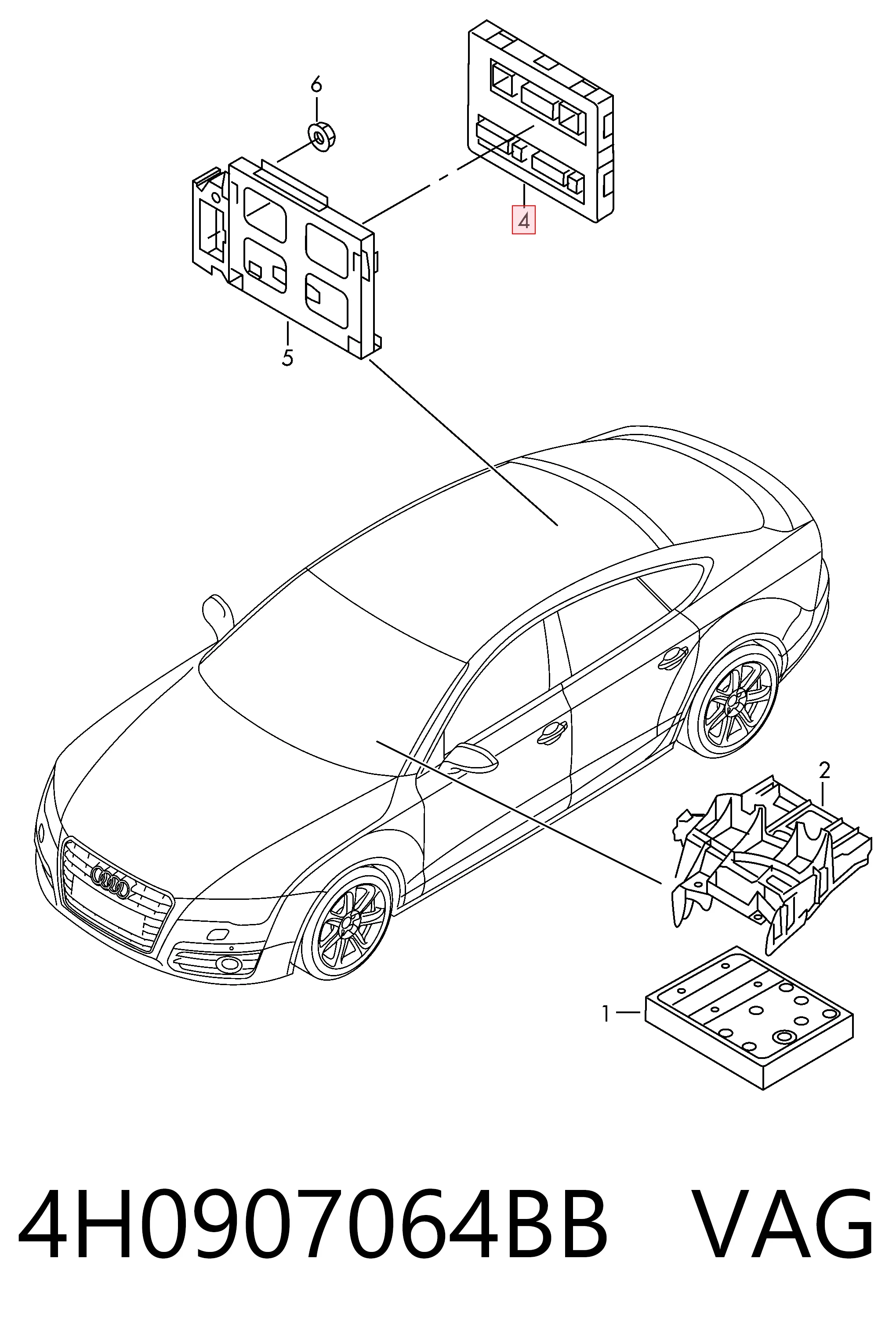 Блок комфорта Audi A6 C7 седан (4G2, 4GC) (2010 - 2019) цена, от 50.68 USD