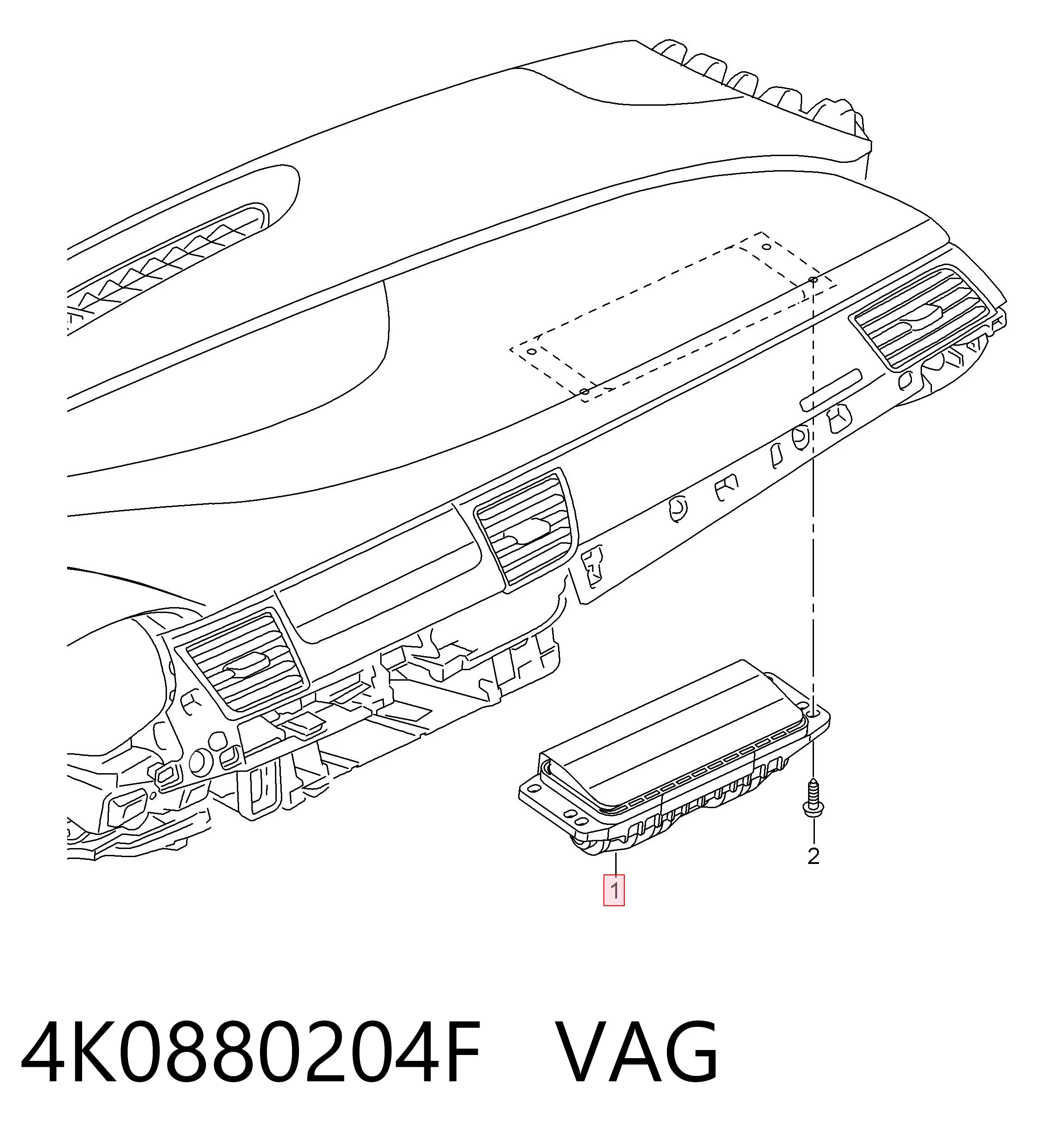4K0880204F VAG Подушка безопасности боковая
