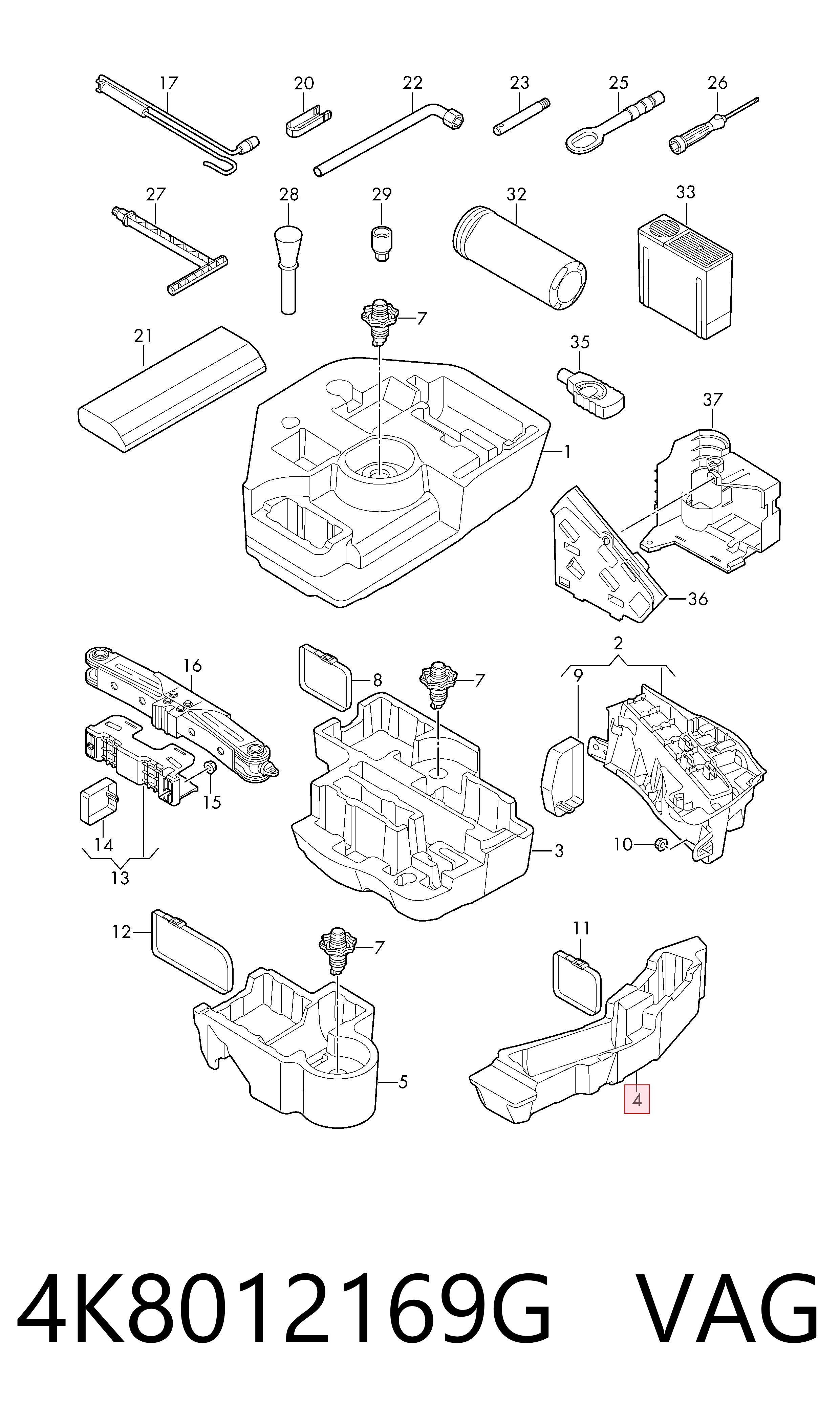  VAG 4K8012169G цена, от 33.33 USD