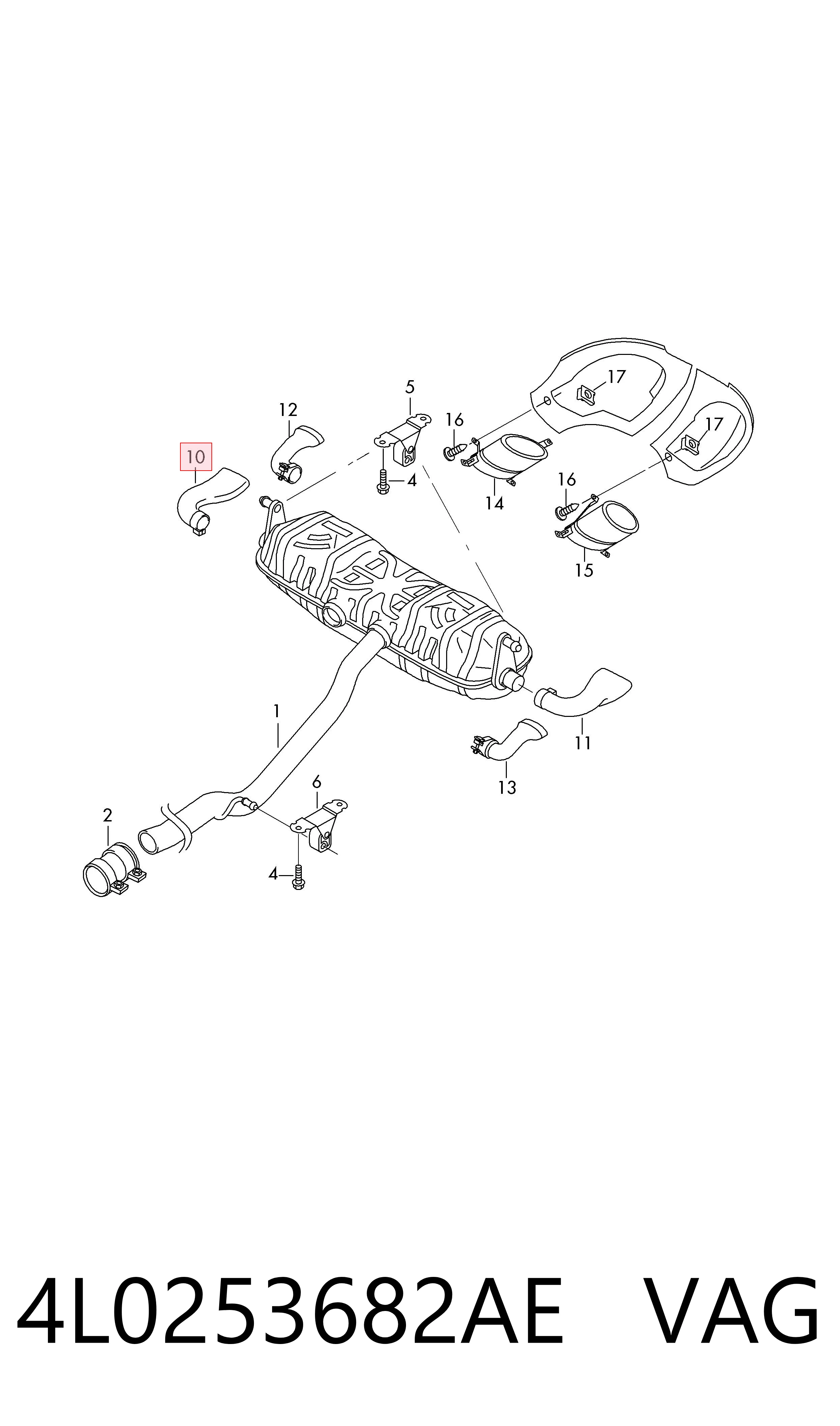 4L0253682AE VAG Насадка на глушитель