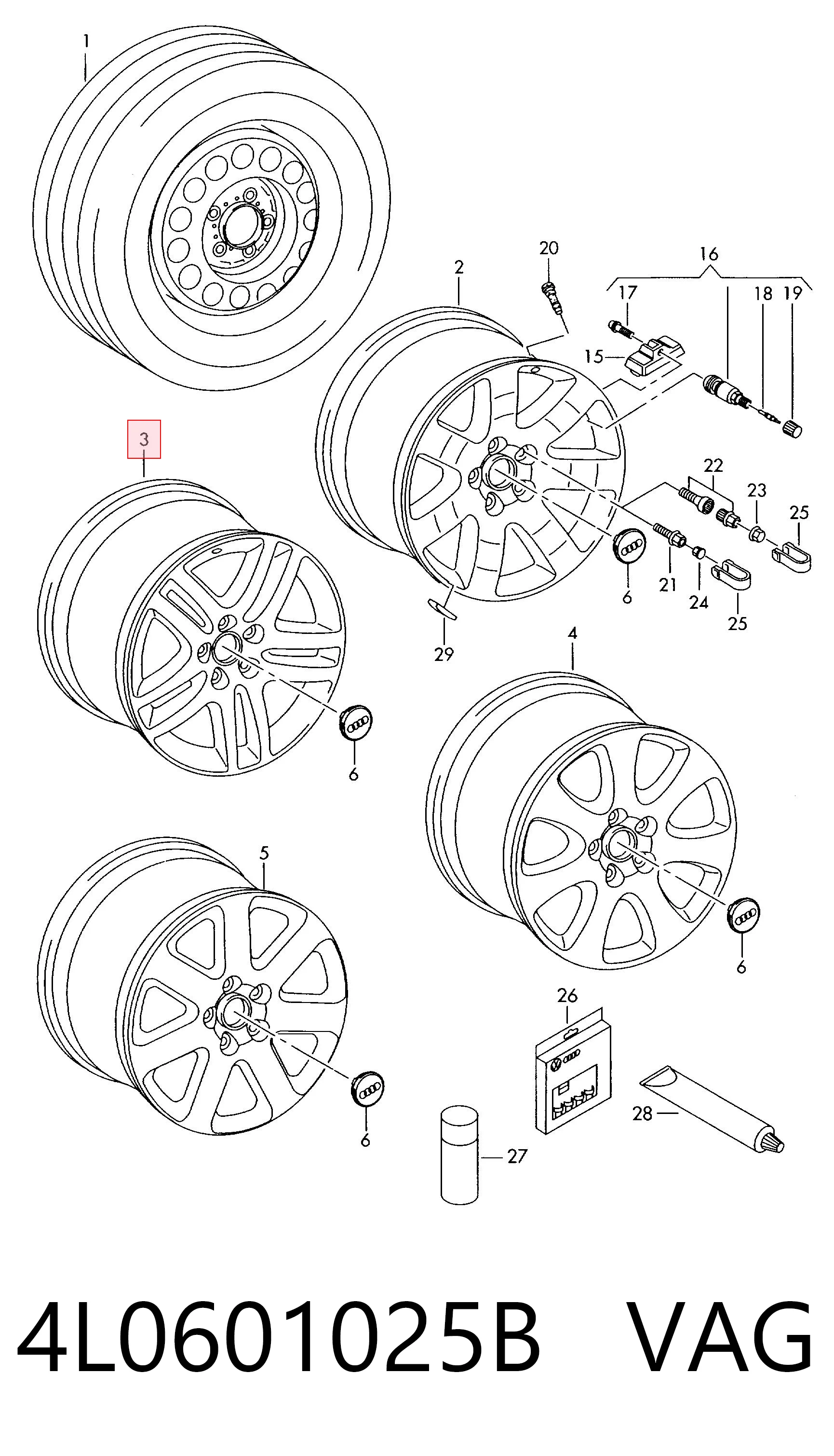 4L0601025B VAG Оригинальные диски