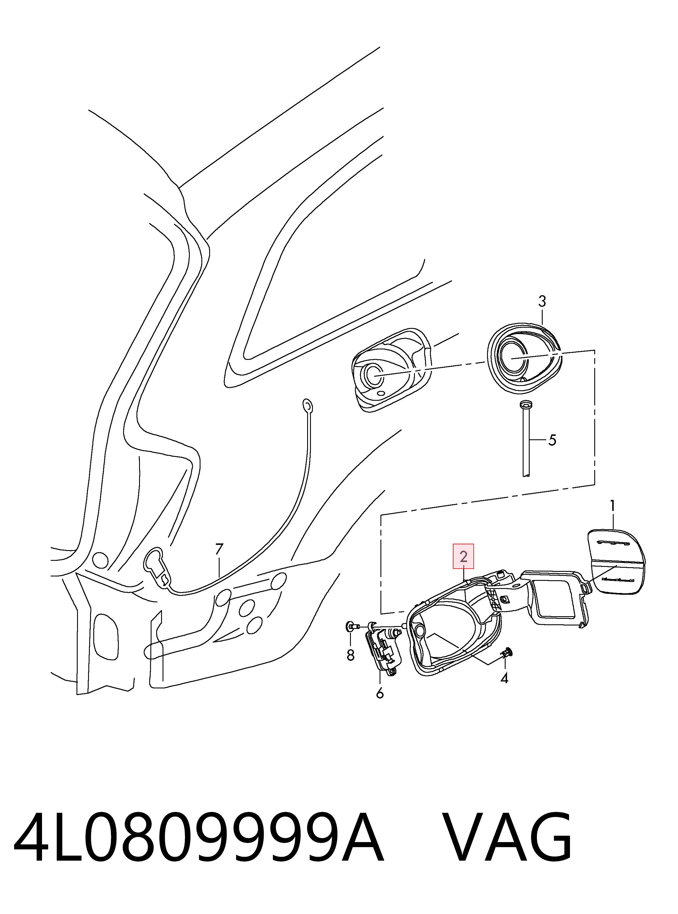 4L0809999A VAG Горловина бензобака