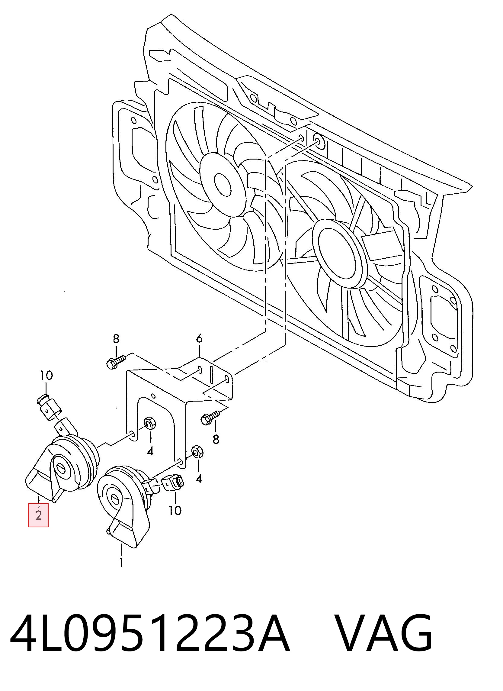 4L0951223A VAG Клаксон