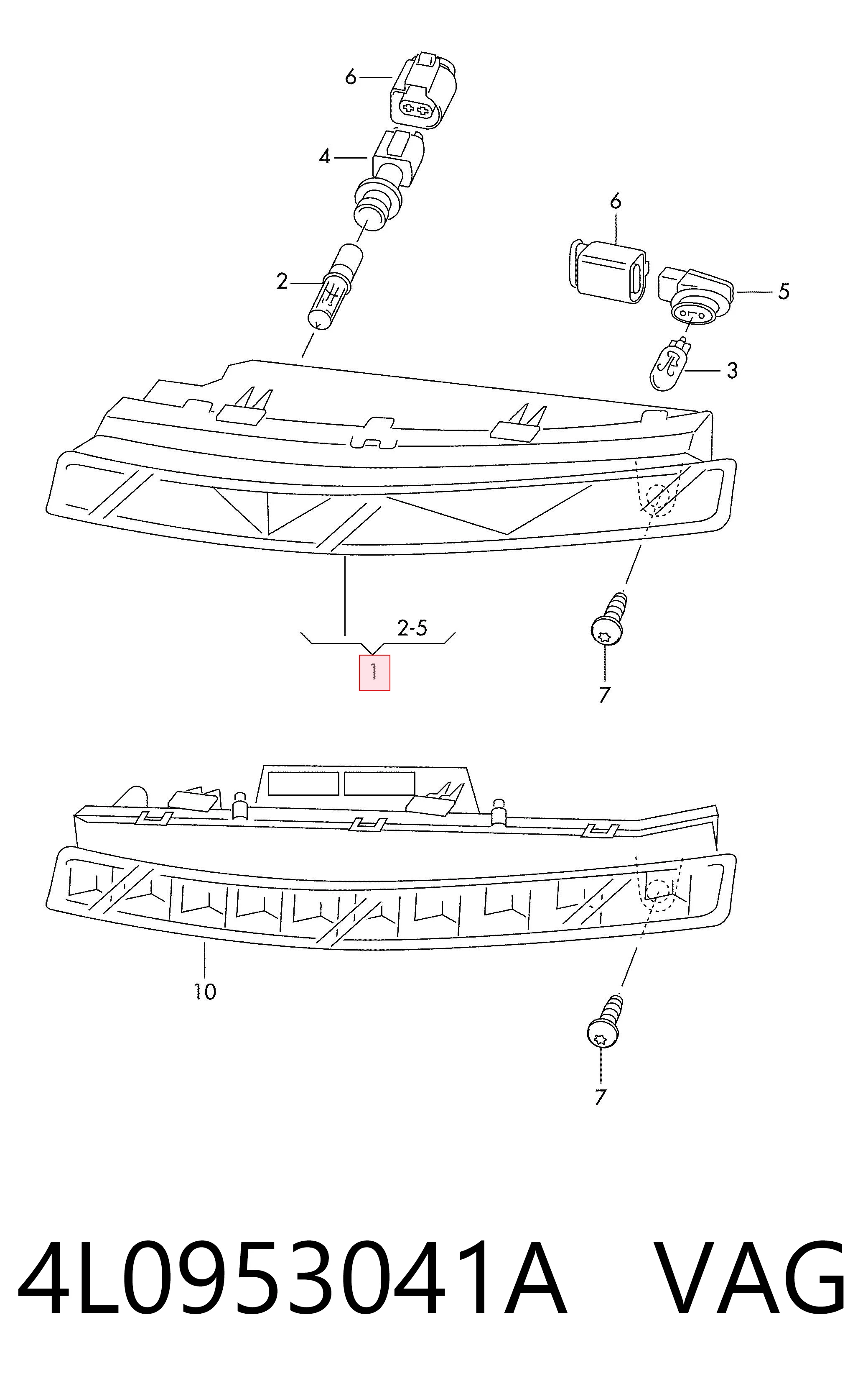 4L0953041A VAG Передний фонарь указателя поворота