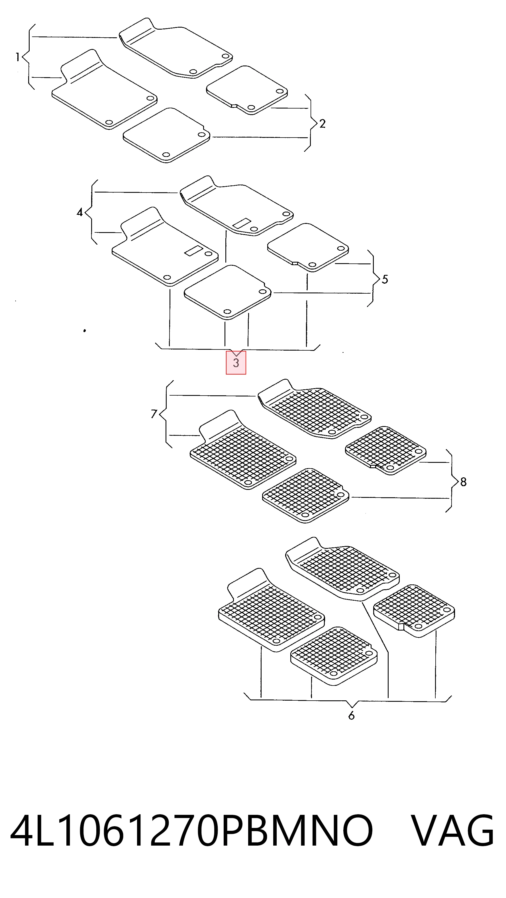 4L1061270PBMNO VAG Автоковрики