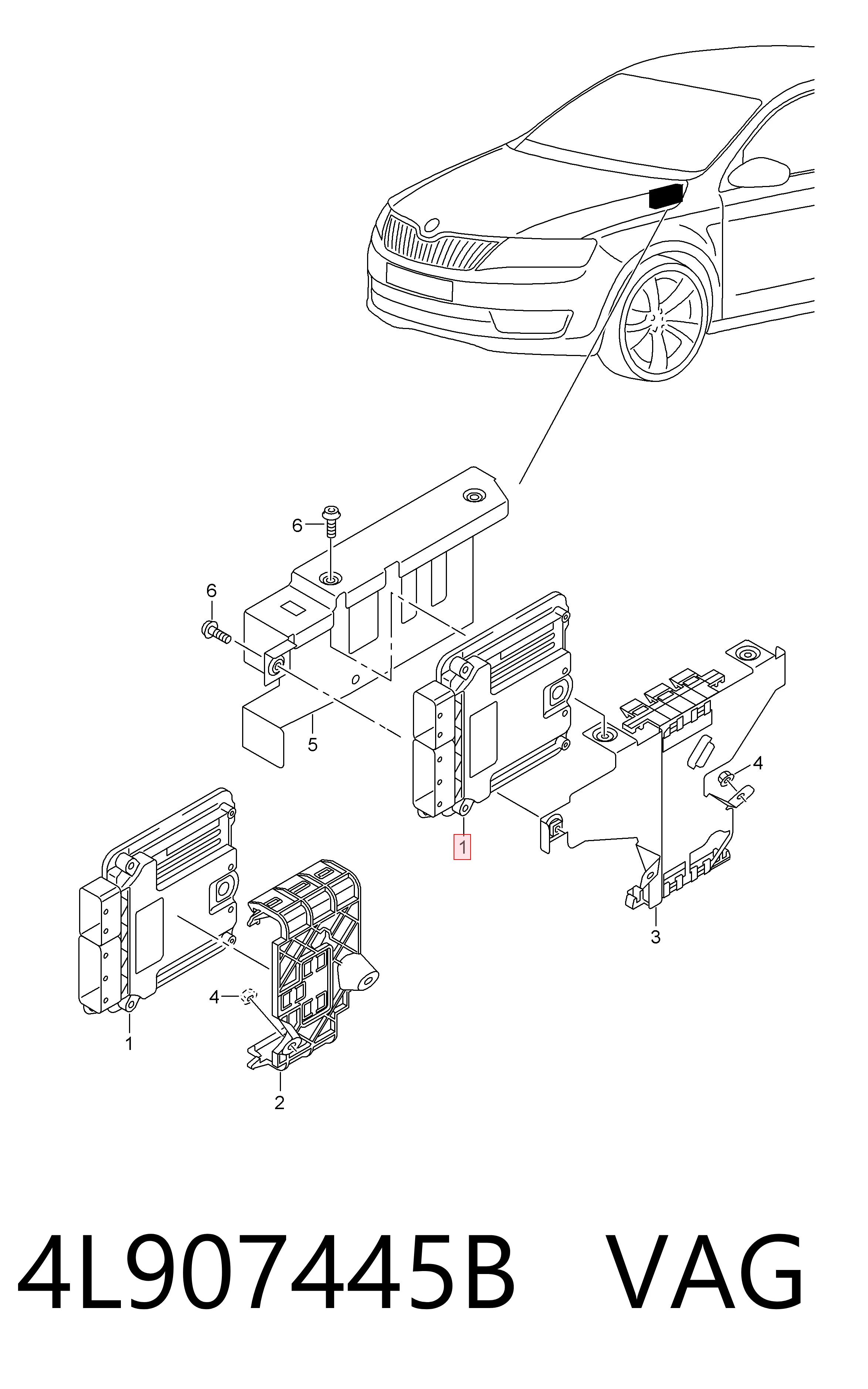 ЭБУ двигателем Volkswagen Golf SPORTSVAN  VII хэтчбек (AM1, AN1) (2014 - 2020) цена, от 70.62 USD