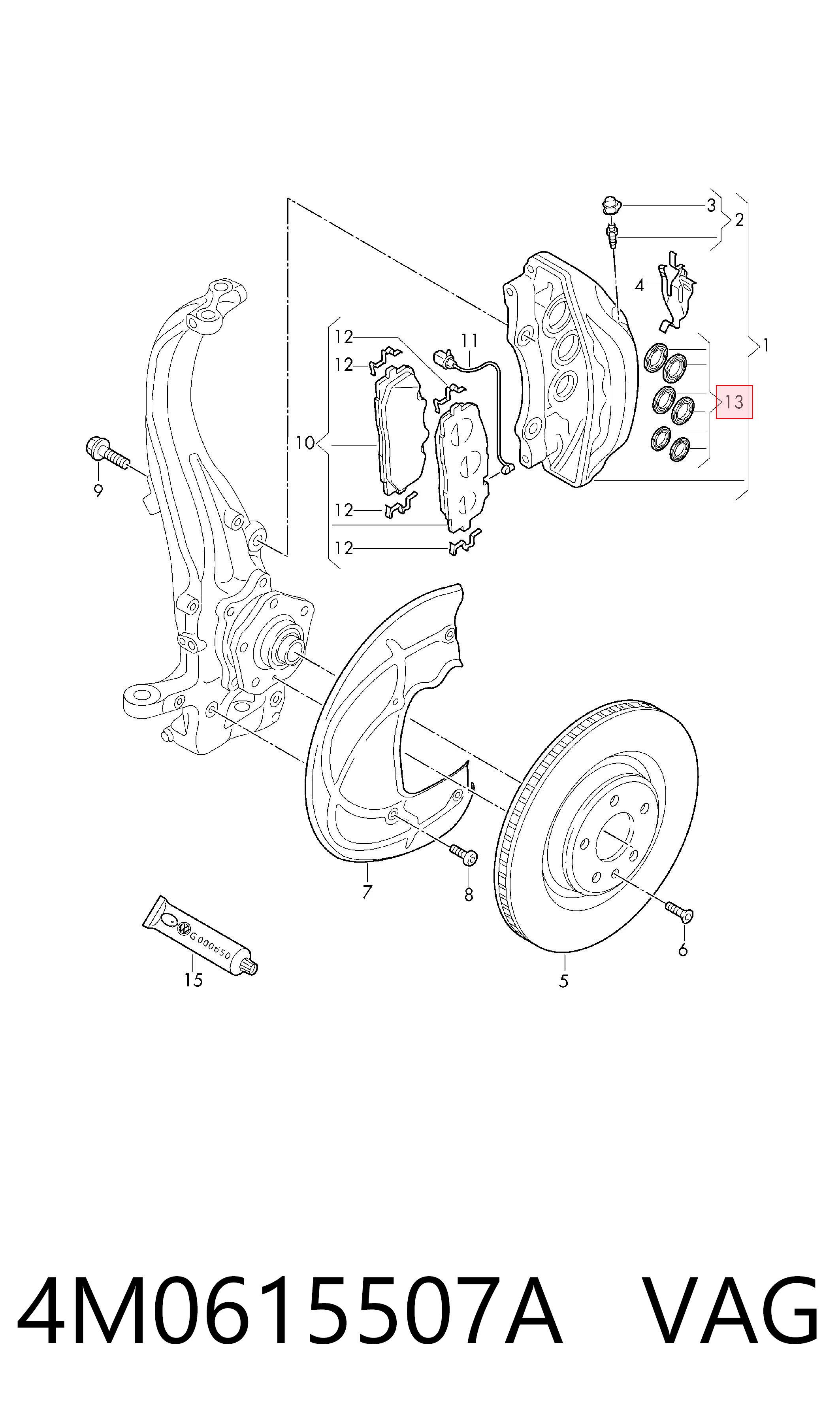  VAG 4M0615507A цена, от 152.88 USD