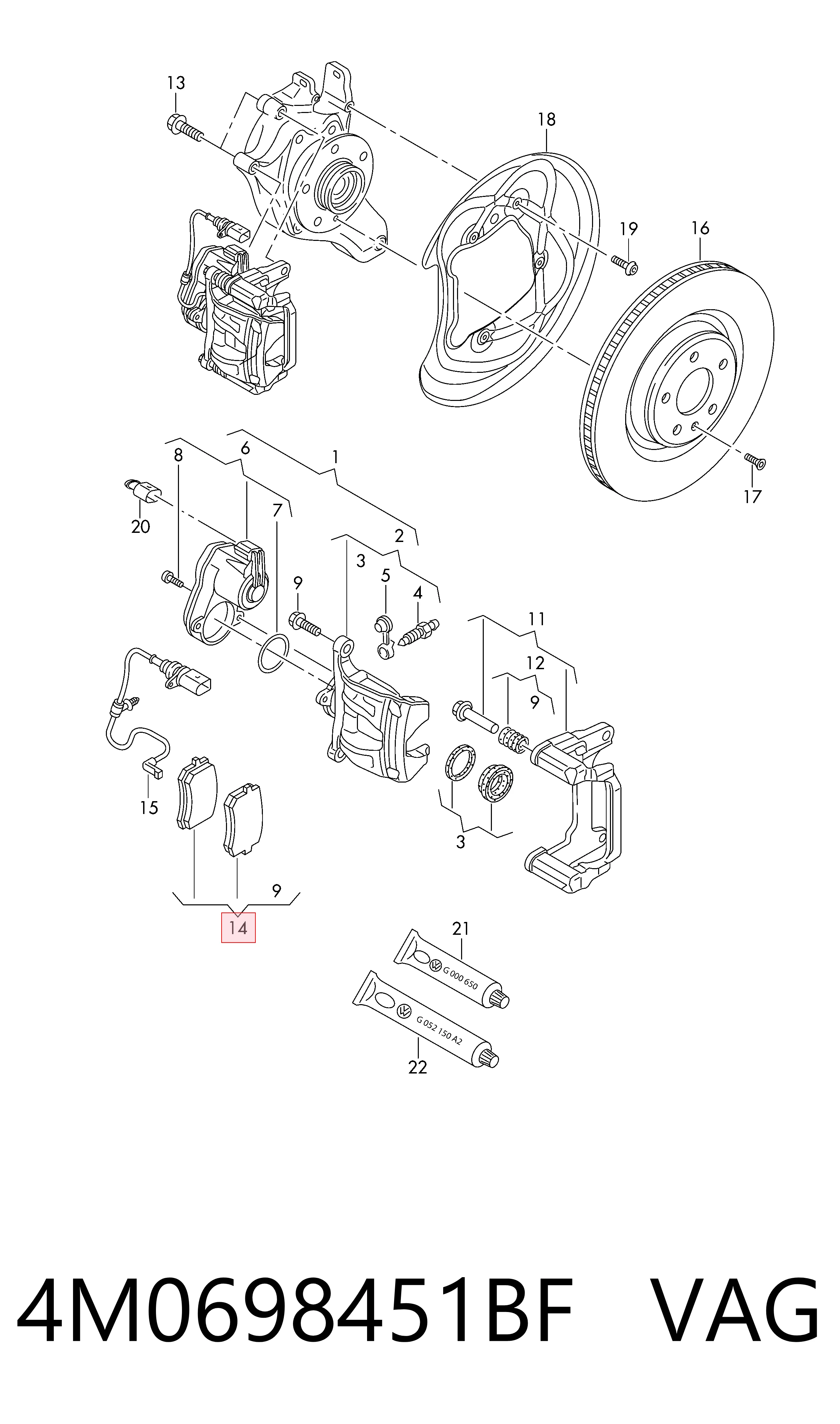 4M0698451BF VAG