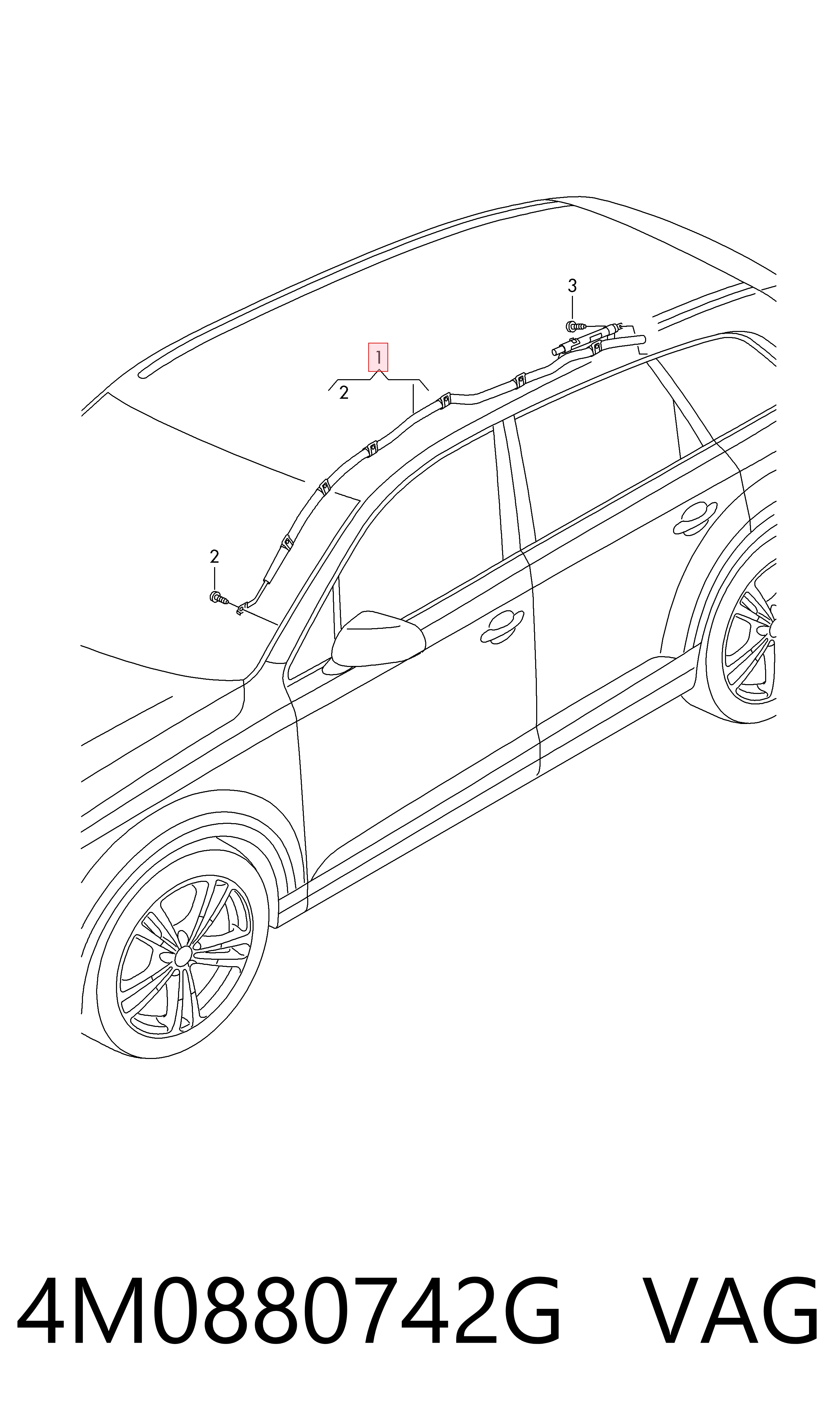 4M0880742G VAG Подушка безопасности, сбоку правая