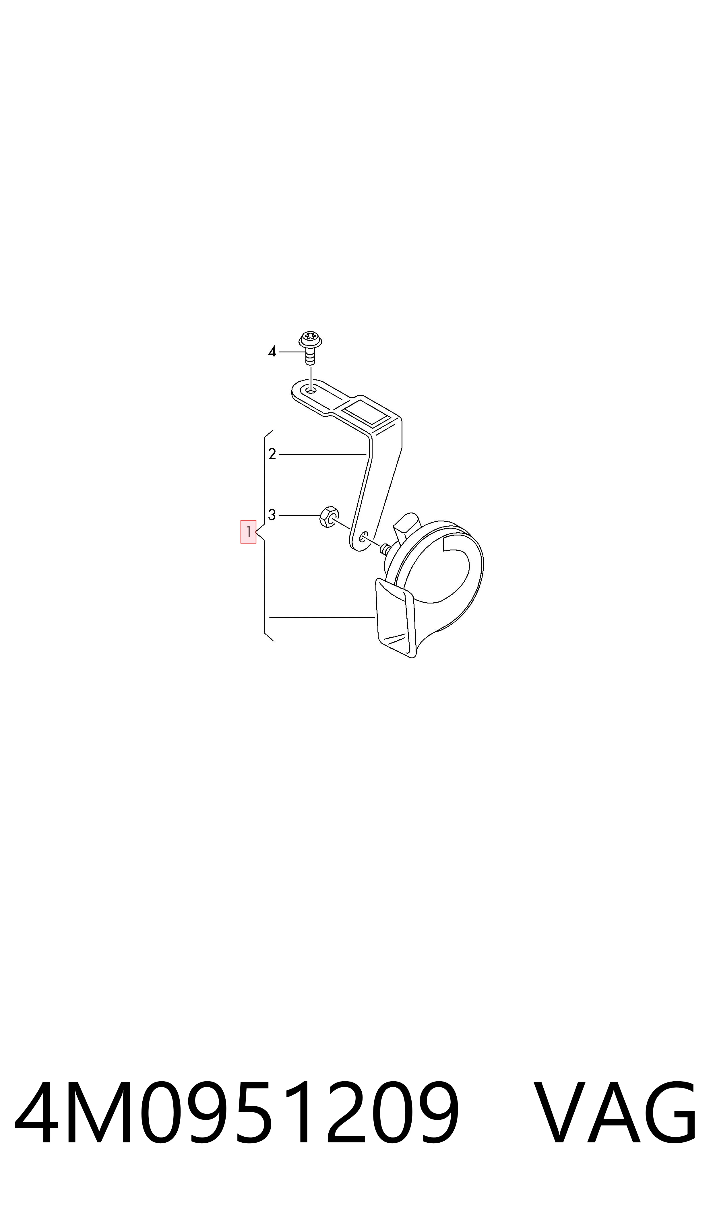 4M0951209 VAG Клаксон