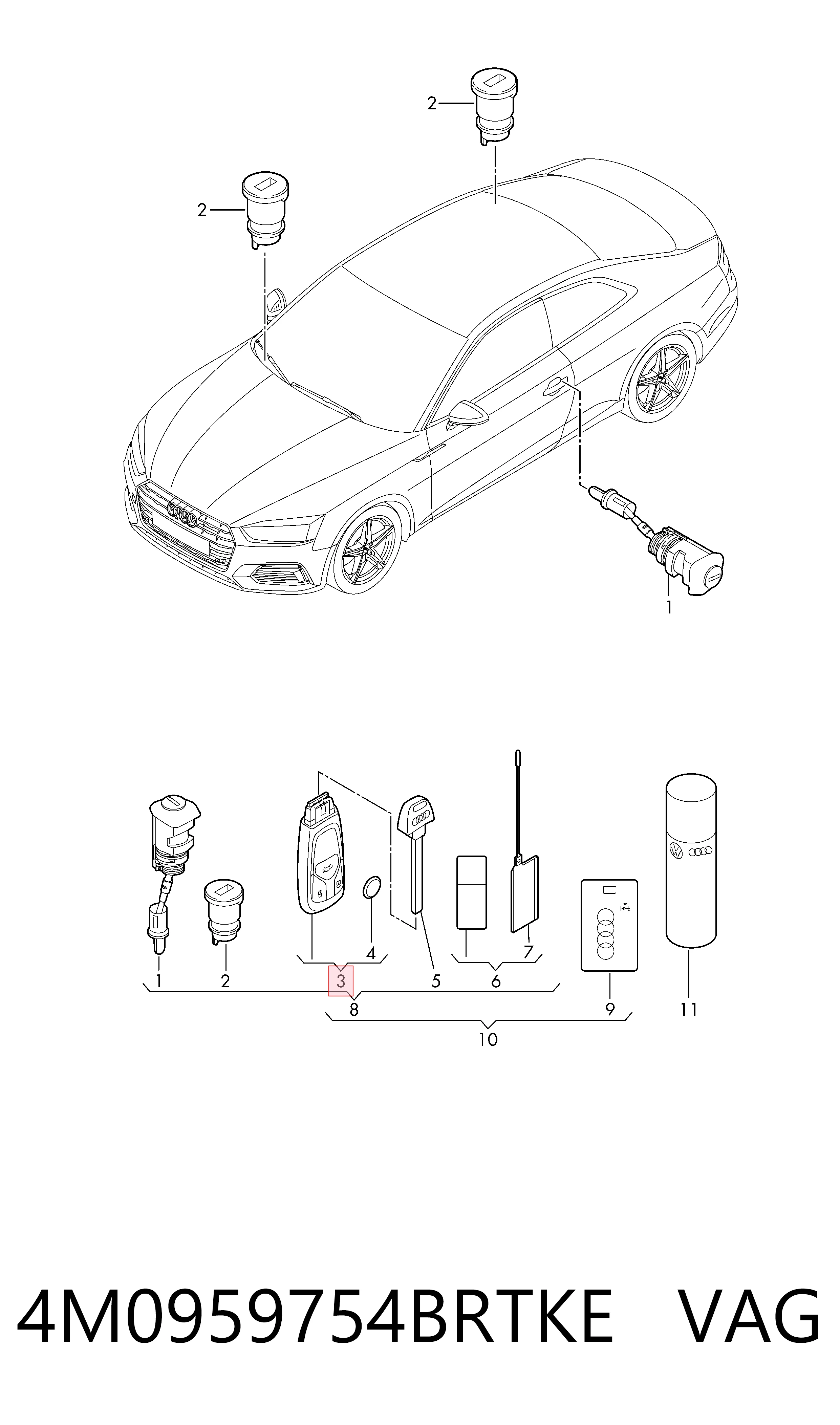 4M0959754BRTKE VAG 