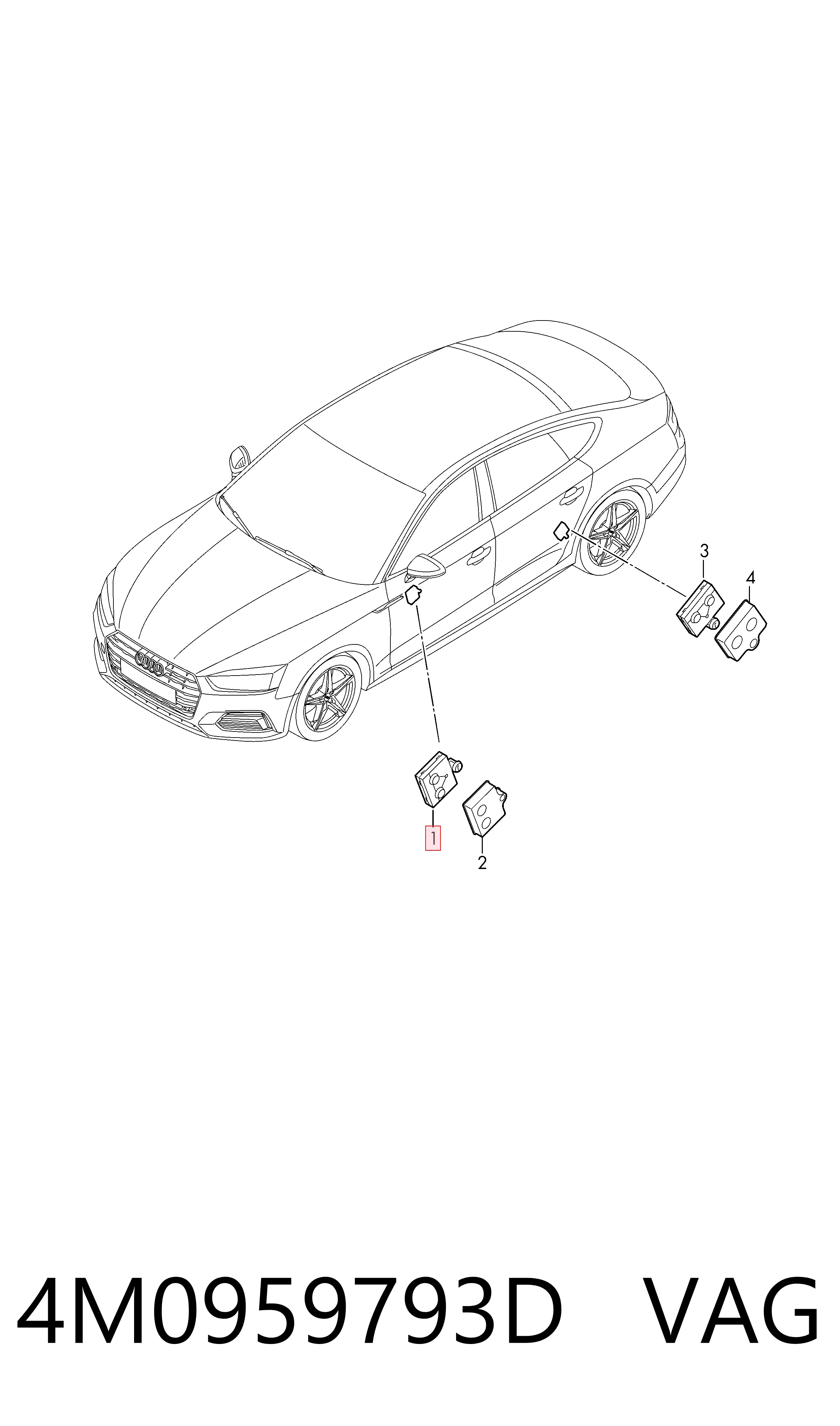 Блок комфорта передней двери 4M0959793E Bentley