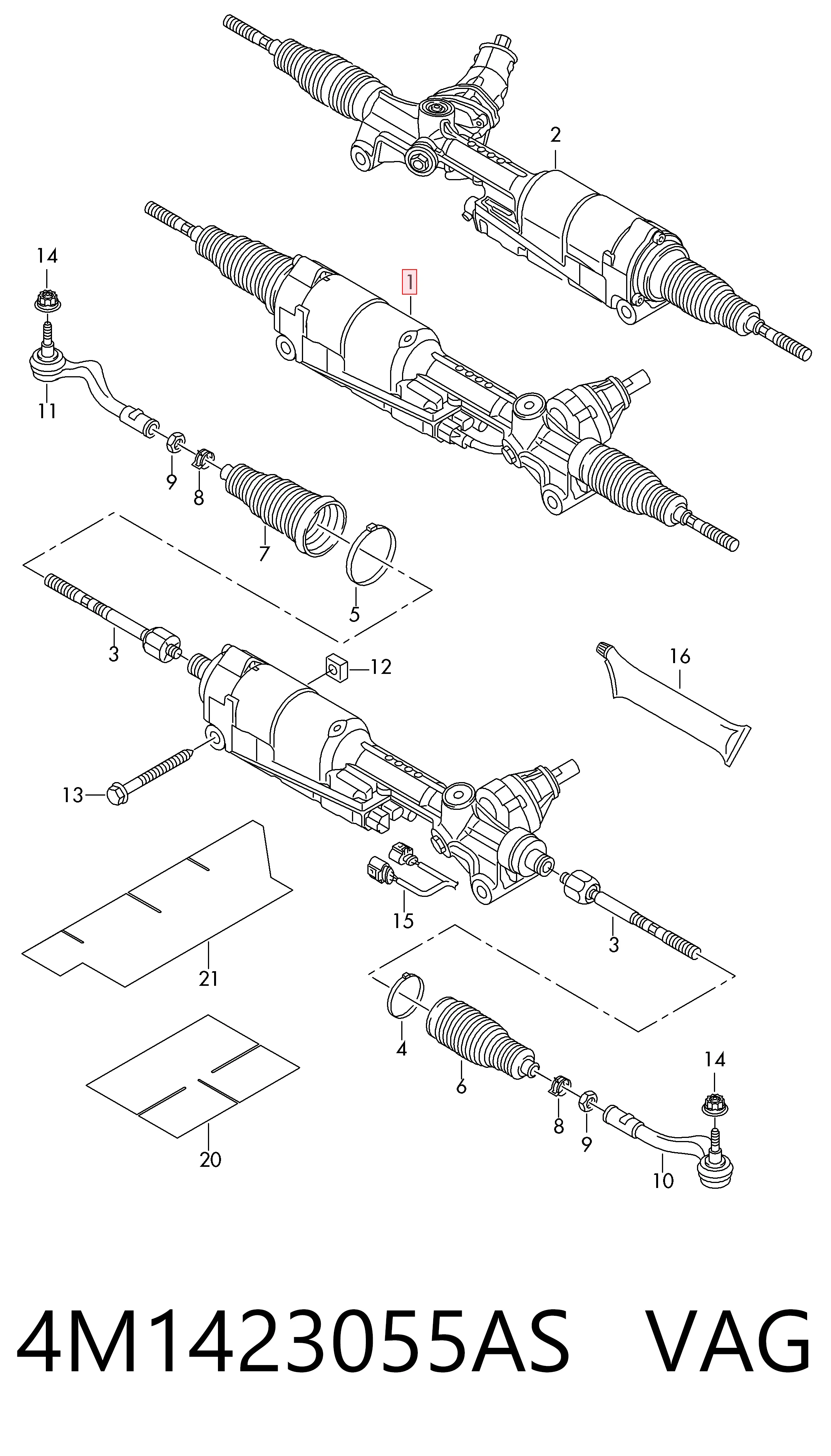4M1423055AS VAG Управление рулевое в сборе