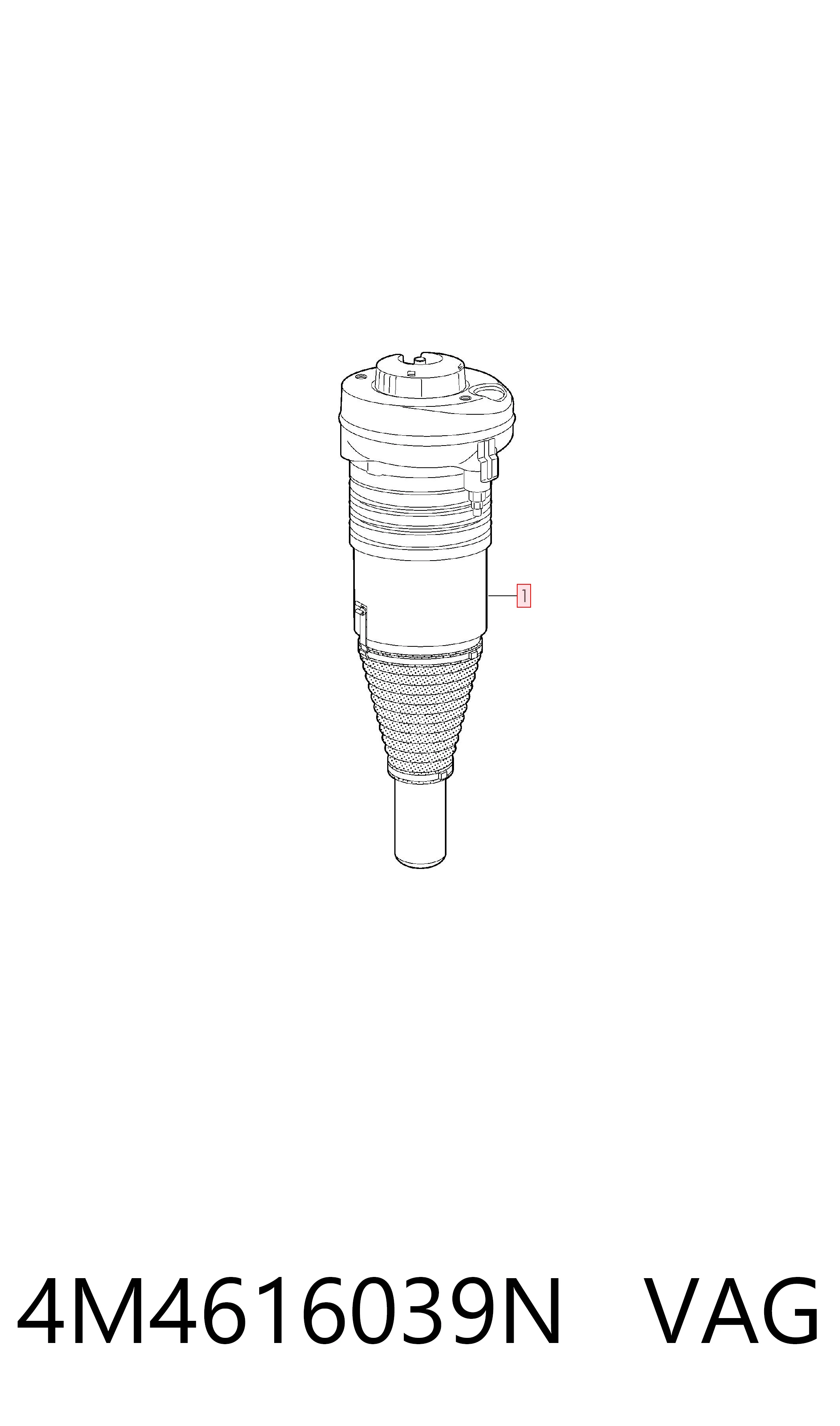 4M4616039N VAG Стойка передняя