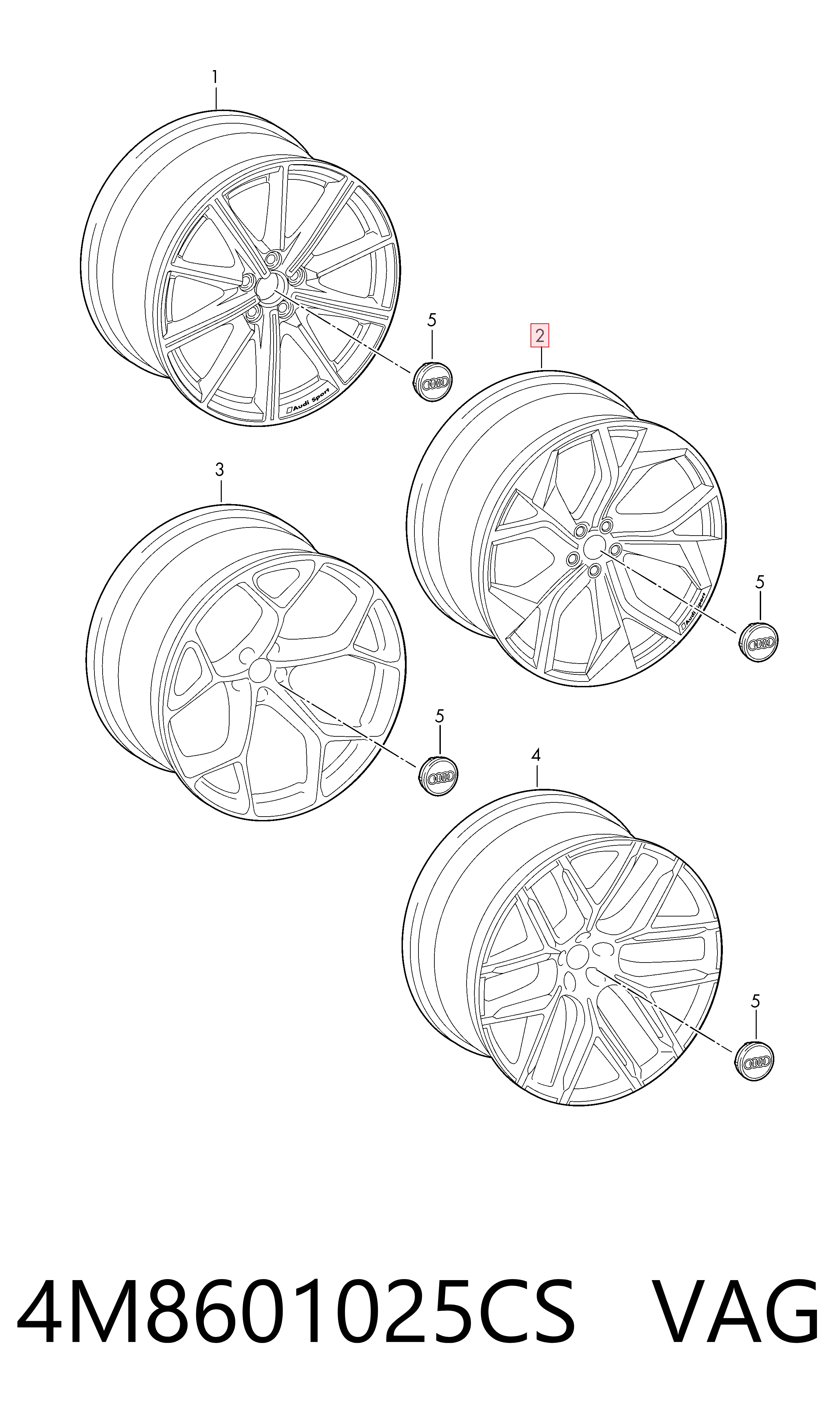 4M8601025CS VAG Оригинальные диски