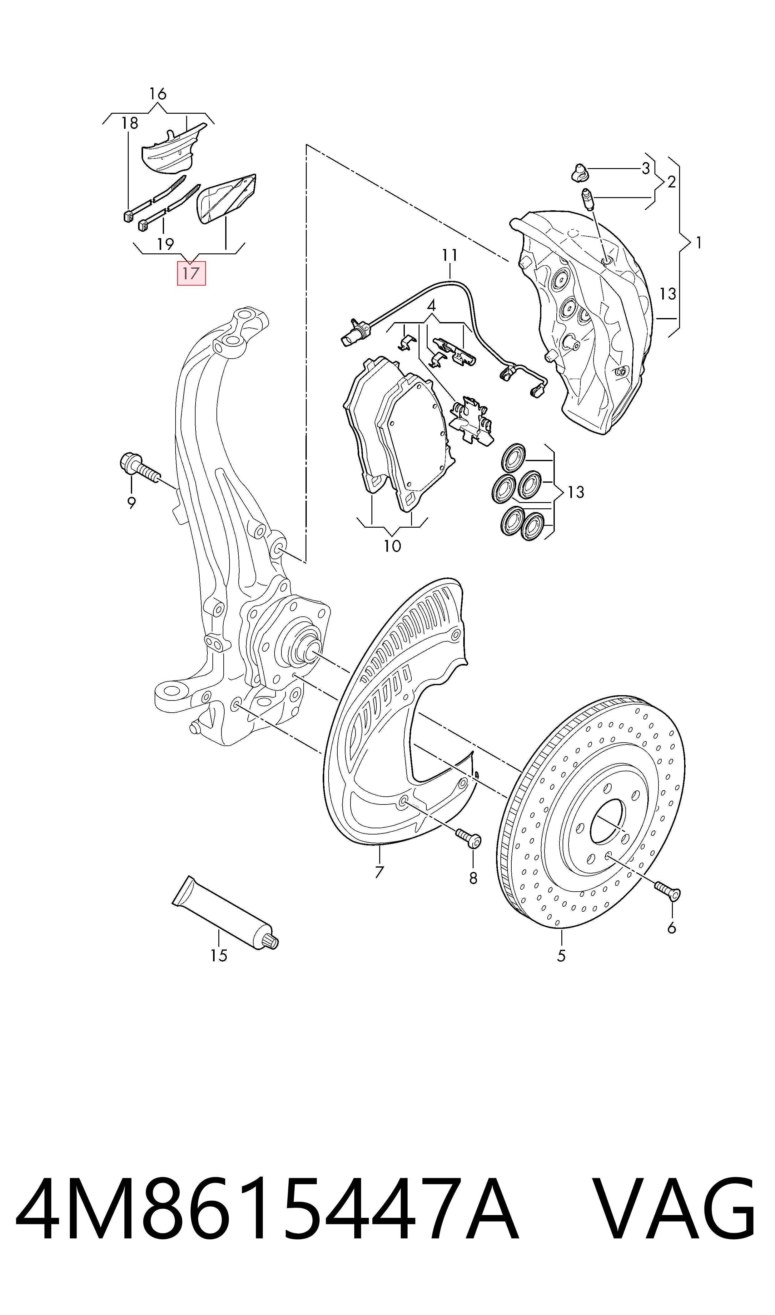  VAG 4M8615447A цена, от 29.23 USD