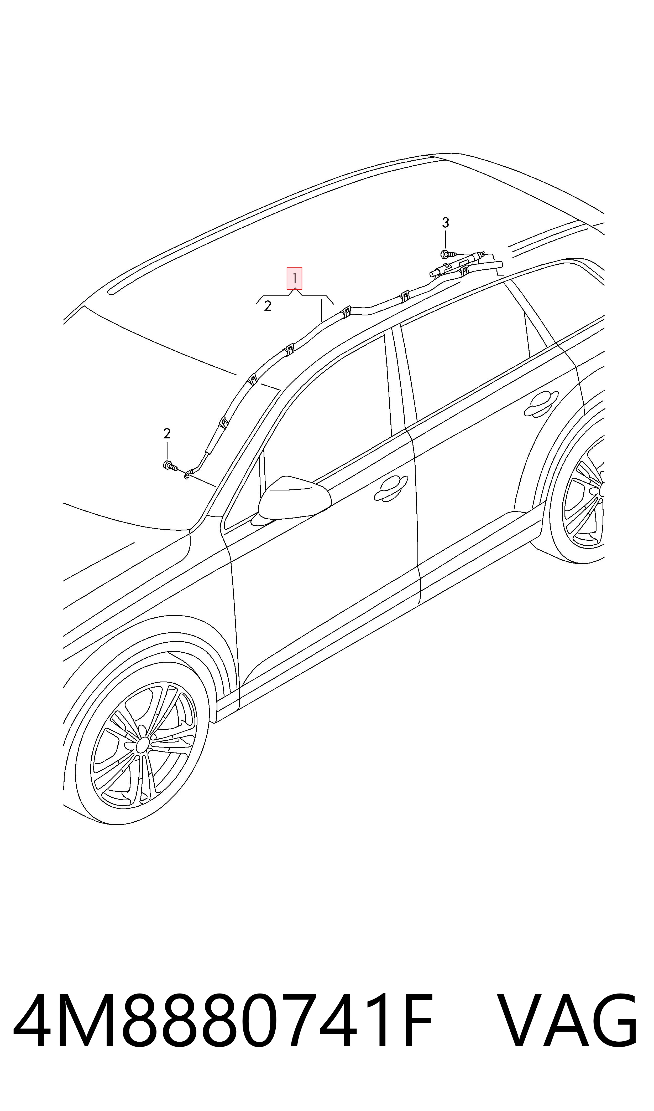 4M8880741F VAG Левая шторка безопасности