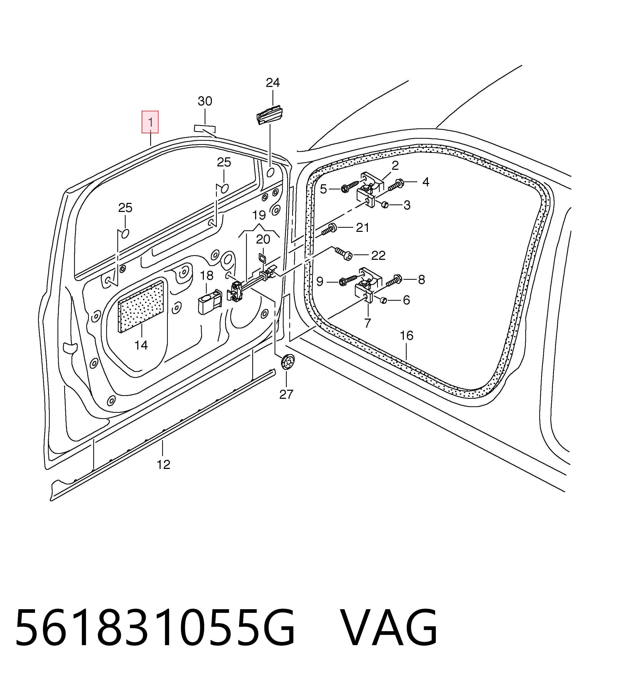 Водительская дверь на Volkswagen Passat B8 3G2, CB2
