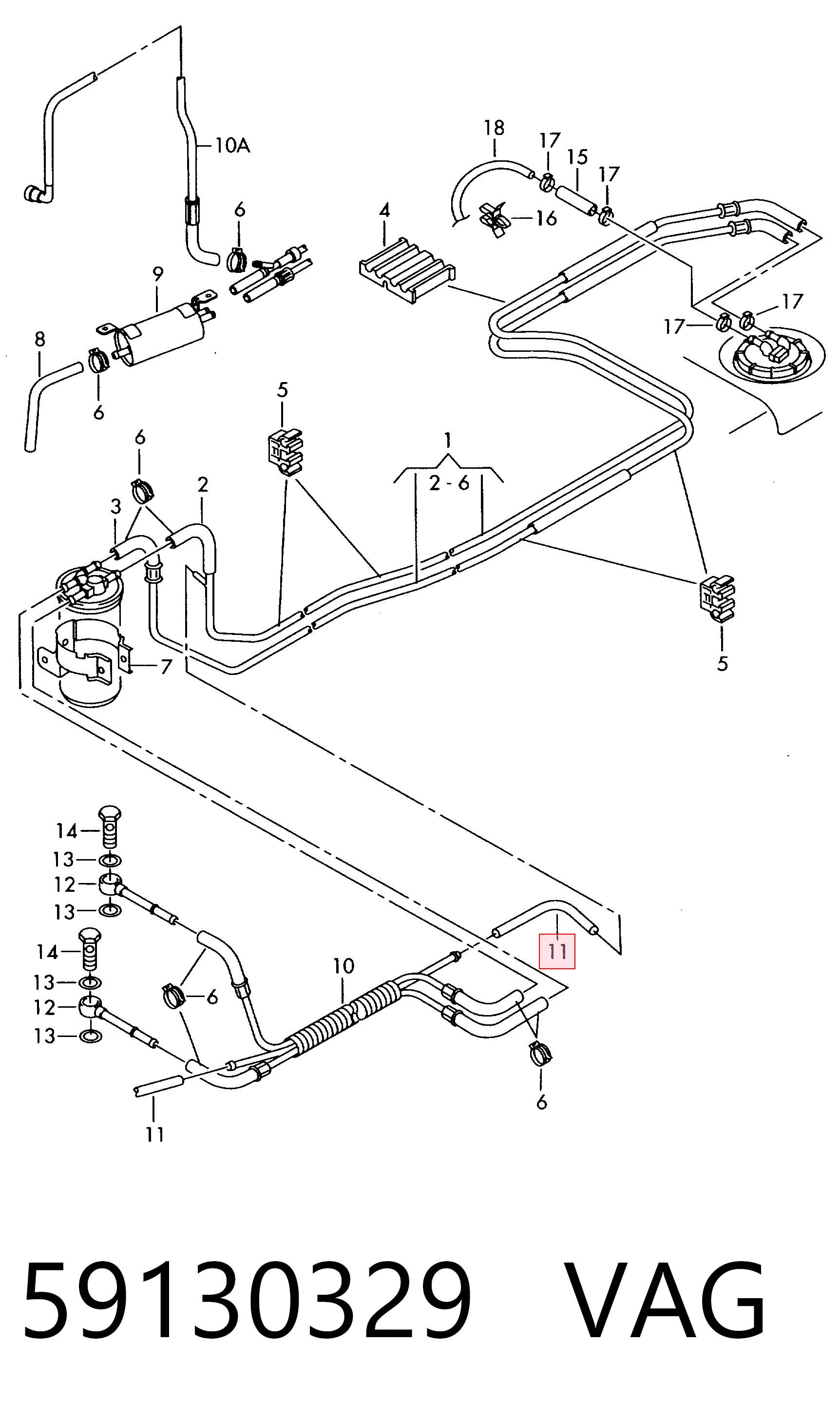 Шланг топливный, универсальный Porsche N203531 цена, от 16.27 USD