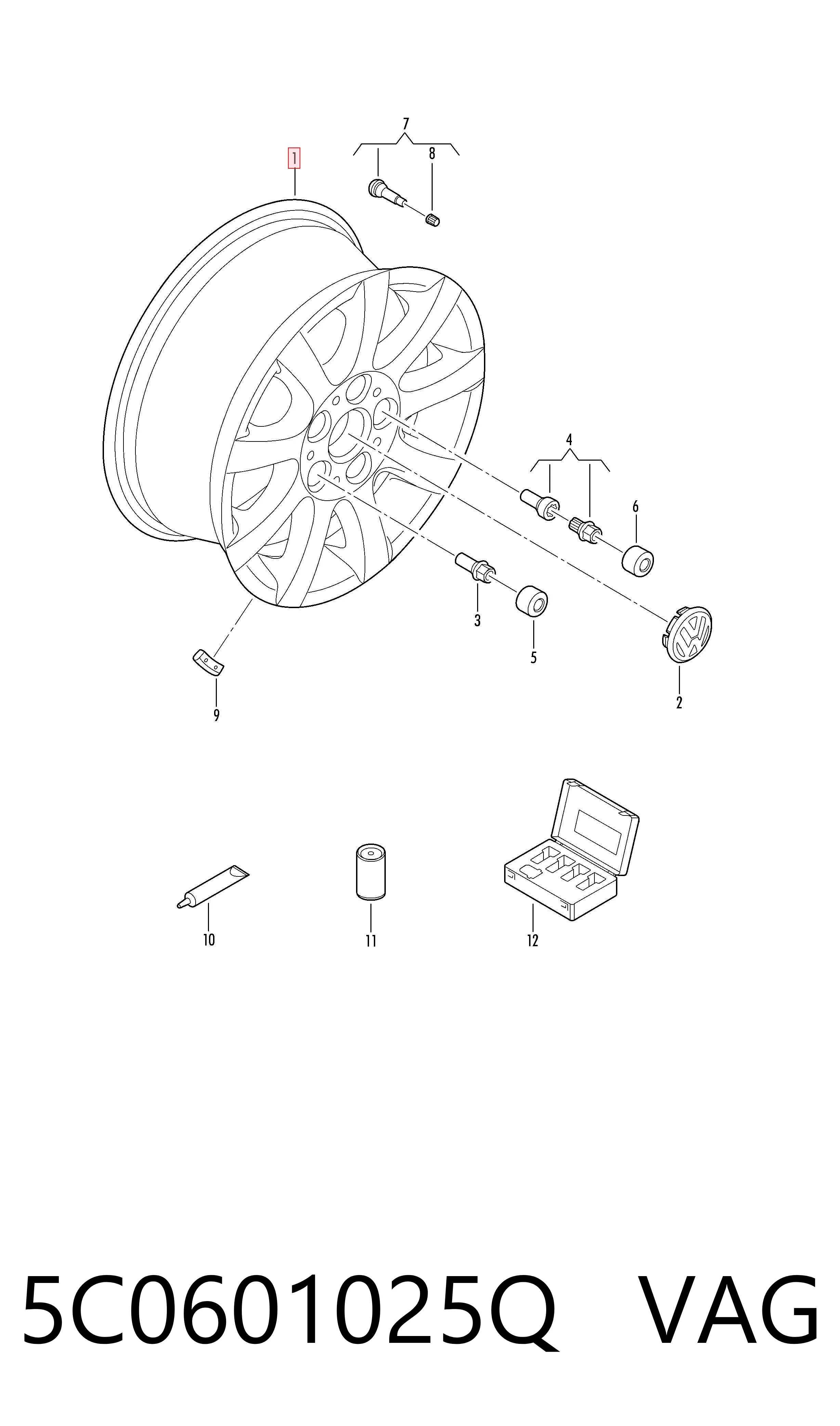 5C0601025Q VAG Оригинальные диски