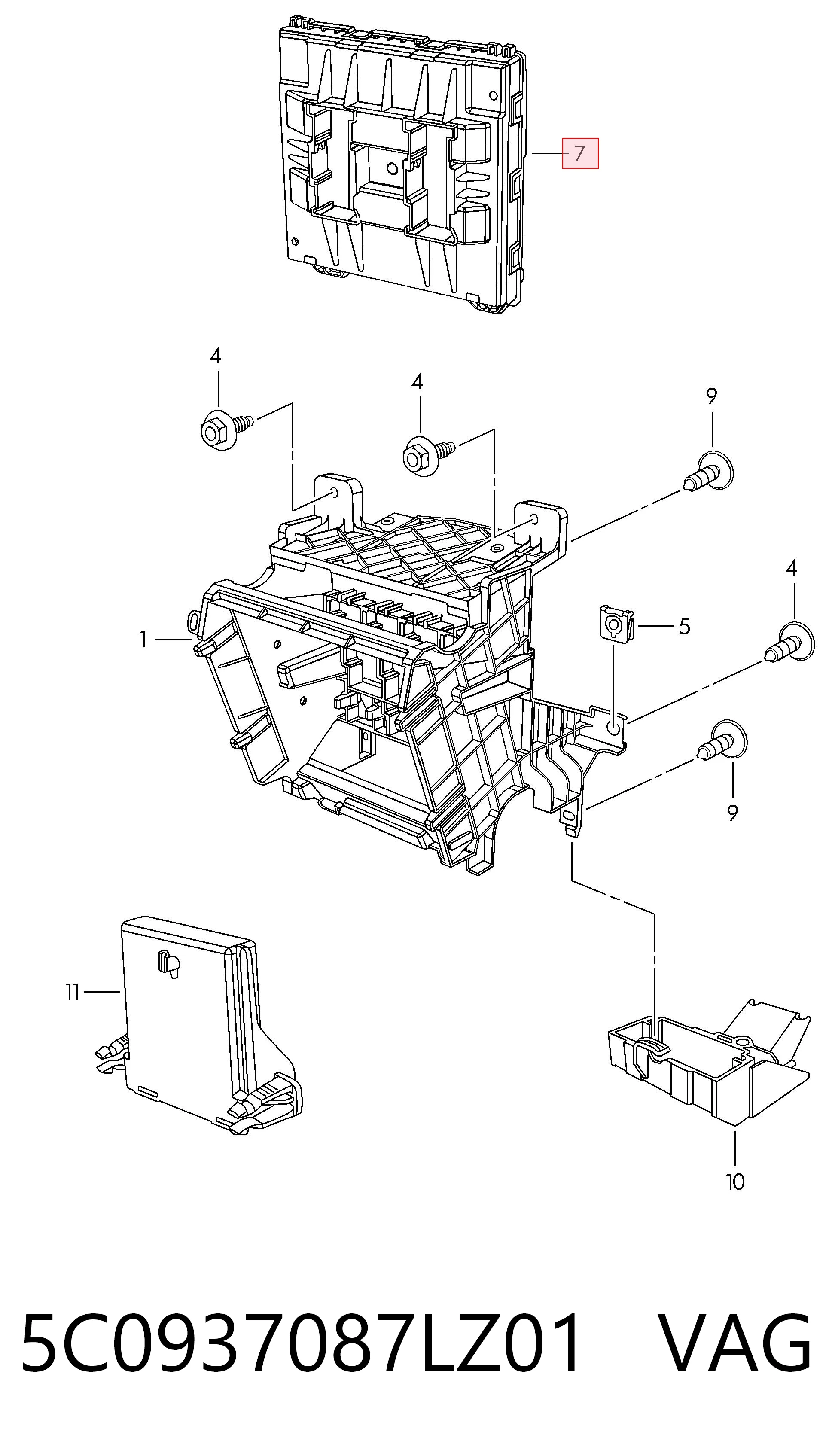 5C0937087LZ01 VAG Блок управления систем комфорта