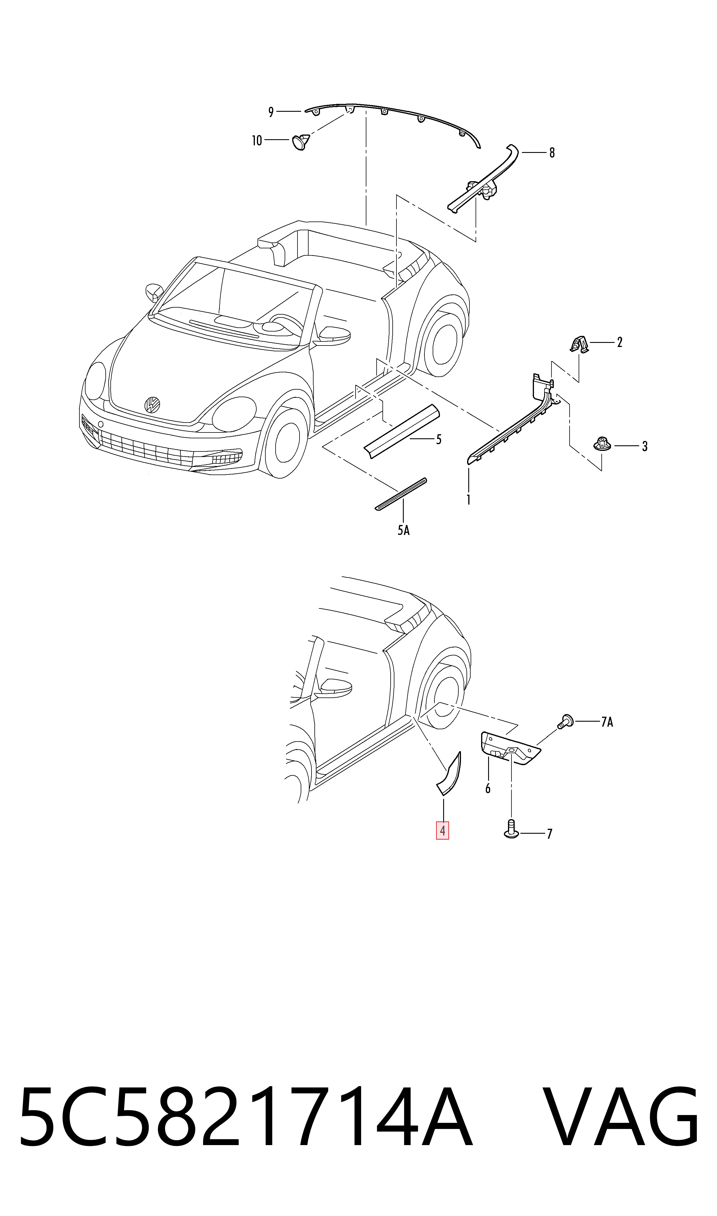  VAG 5C5821714A цена, от 30.35 USD