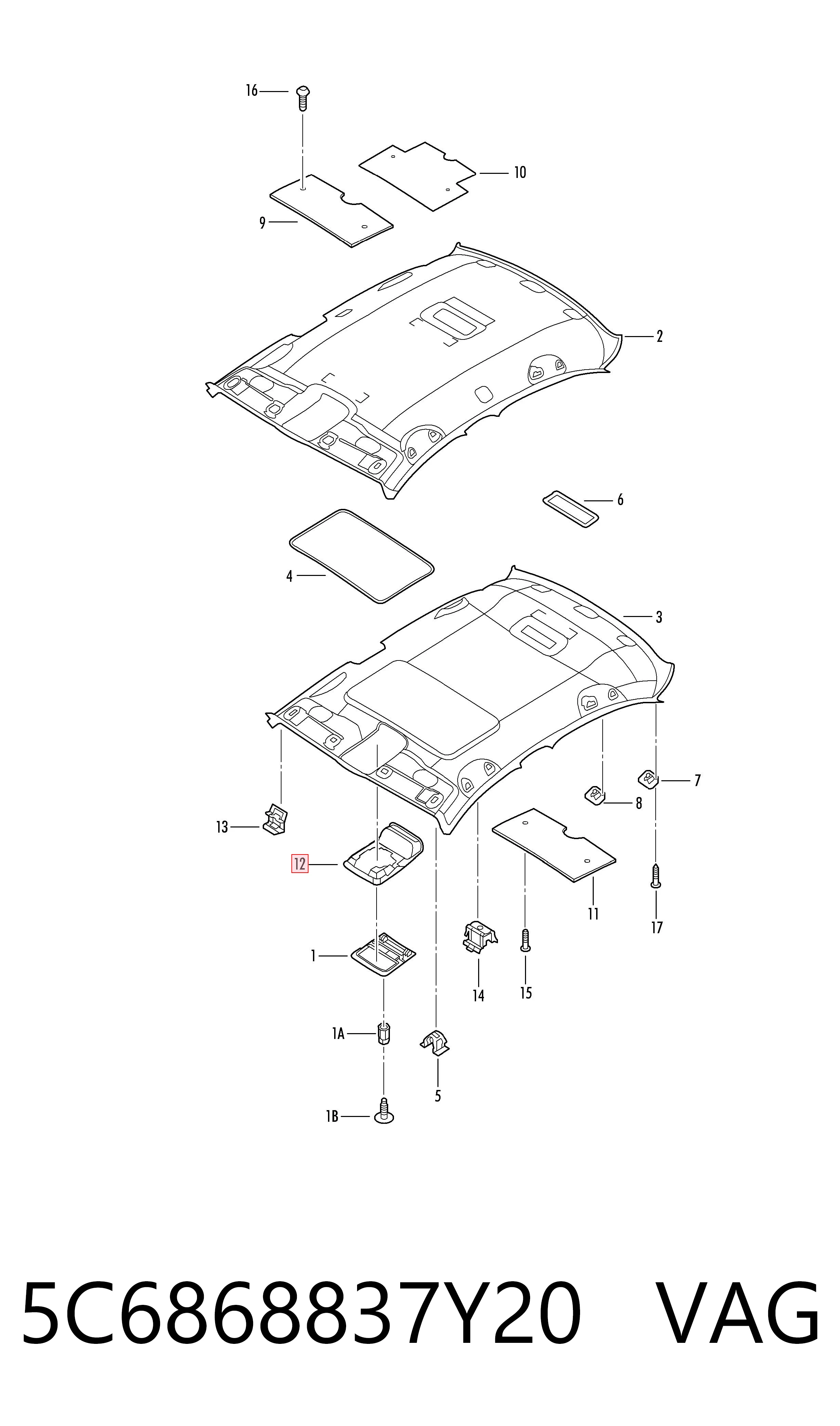 5C6868837Y20 VAG 
