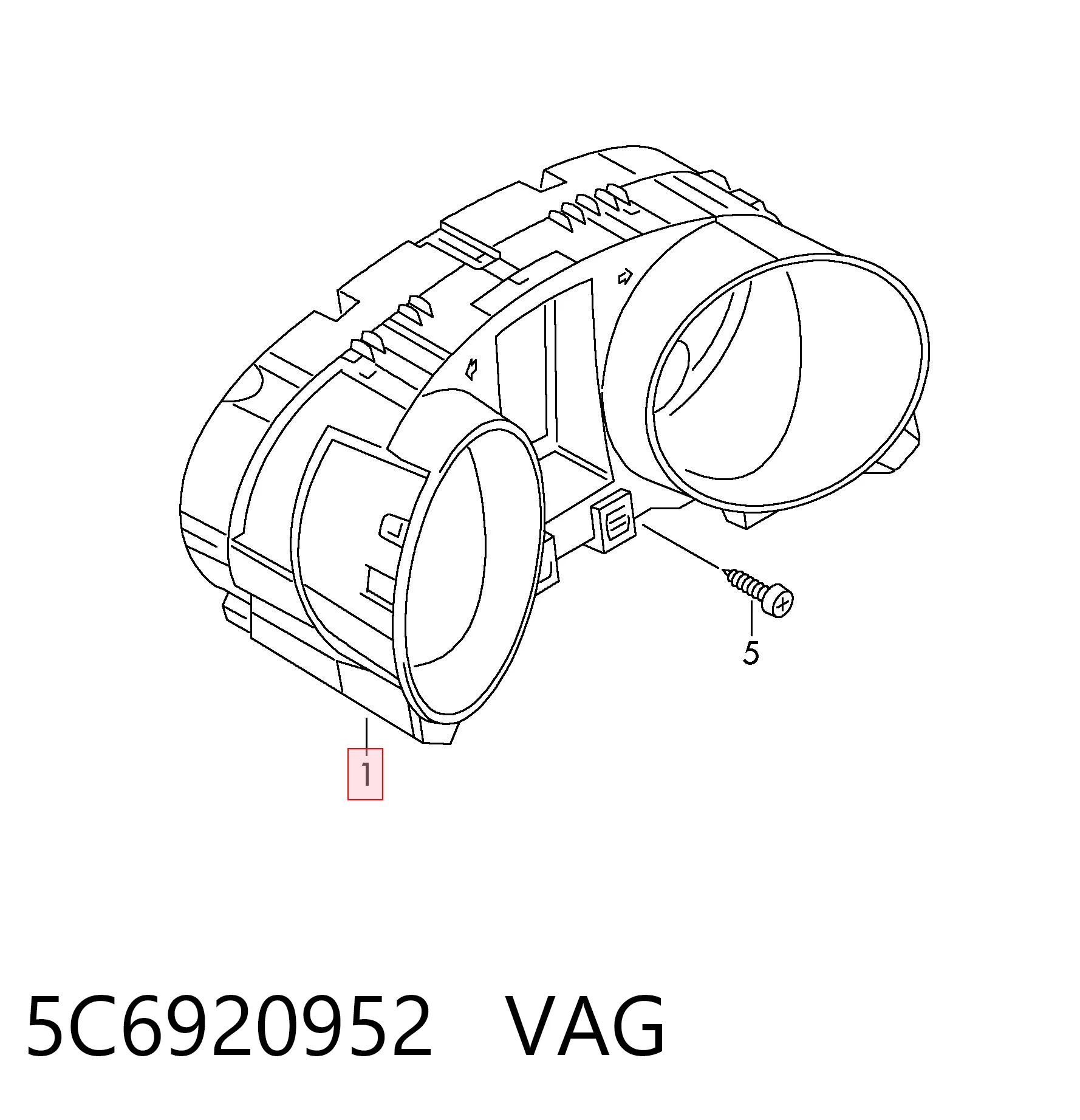 5C6920952 VAG Щиток приборов