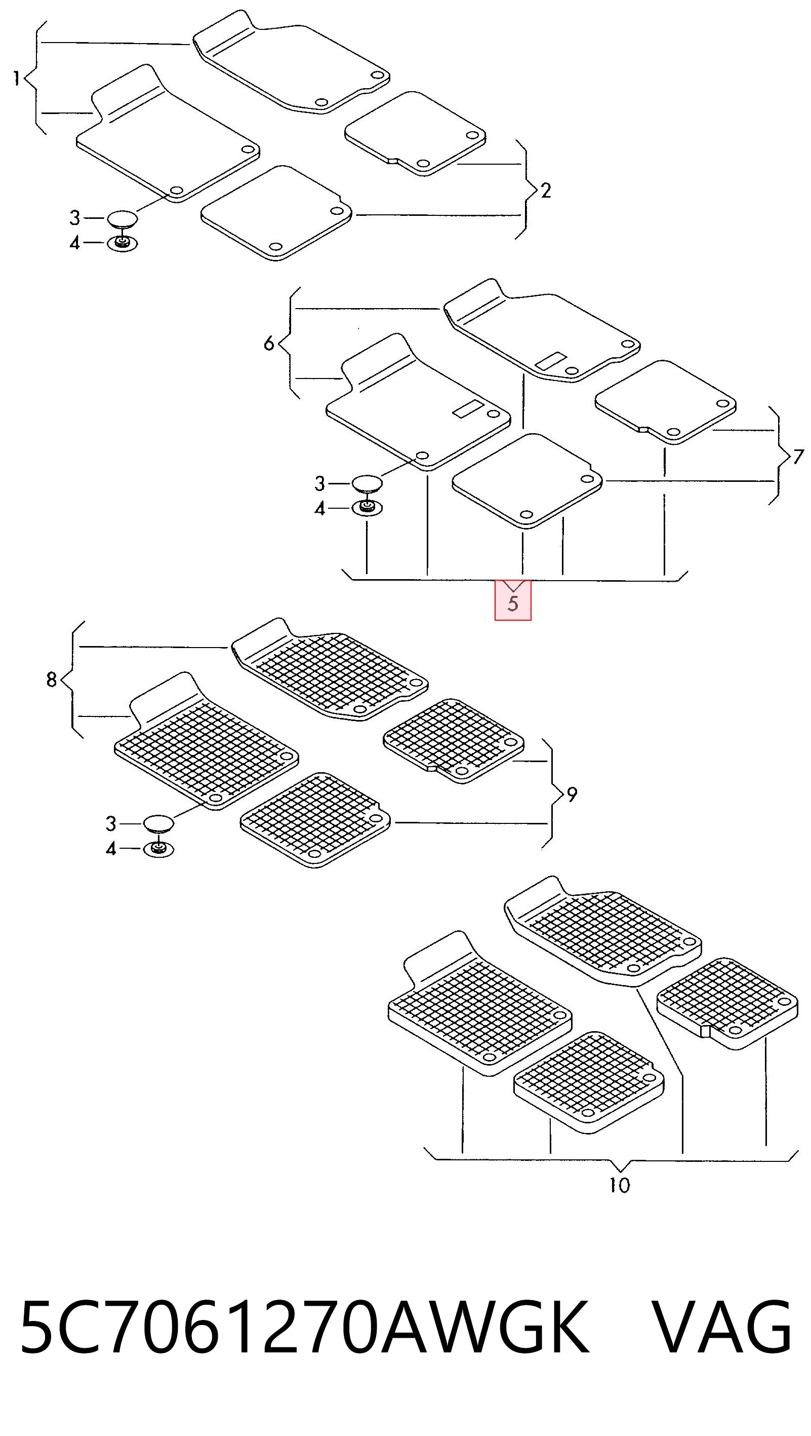 5C7061270AWGK VAG 