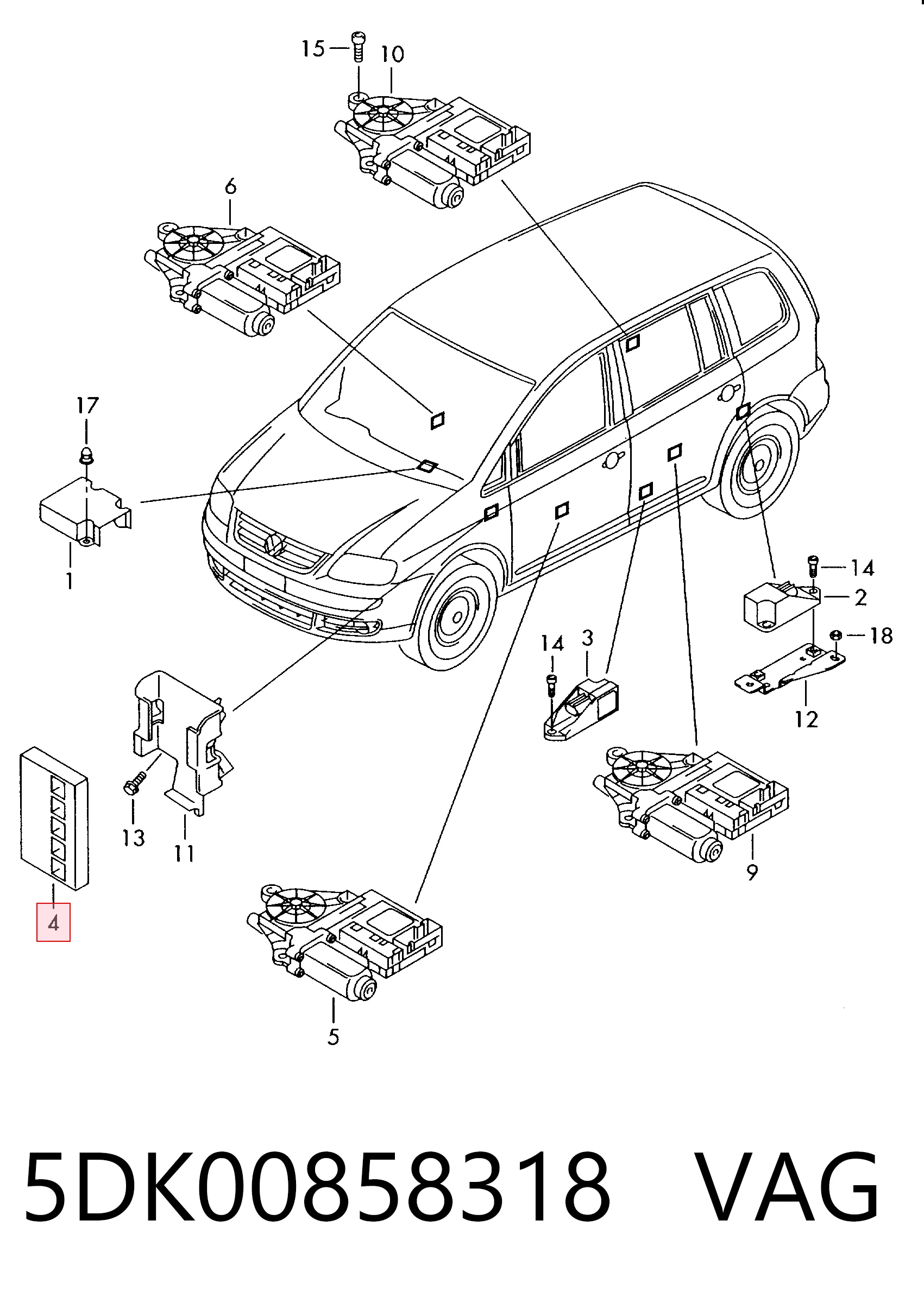 Блок управления комфортом HELLA 5DK008583