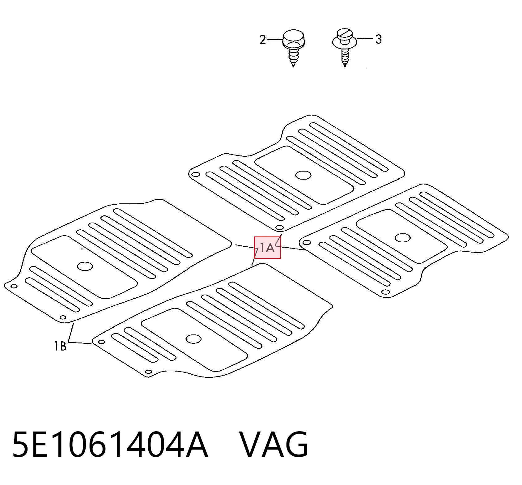 5E1061404A VAG Автоковрики