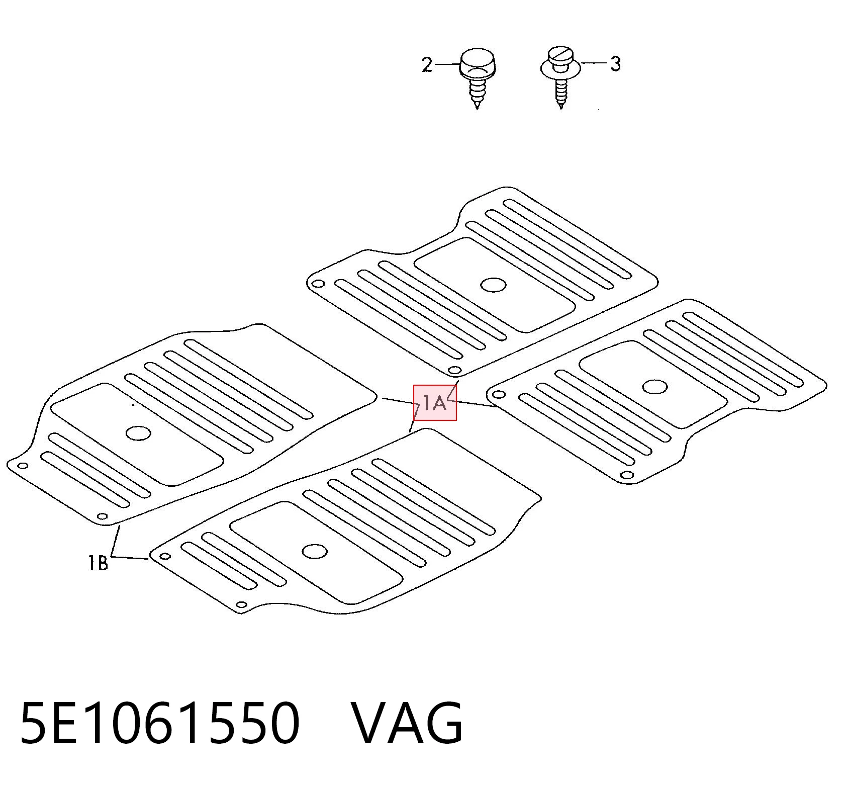 5E1061550 VAG Автоковрики