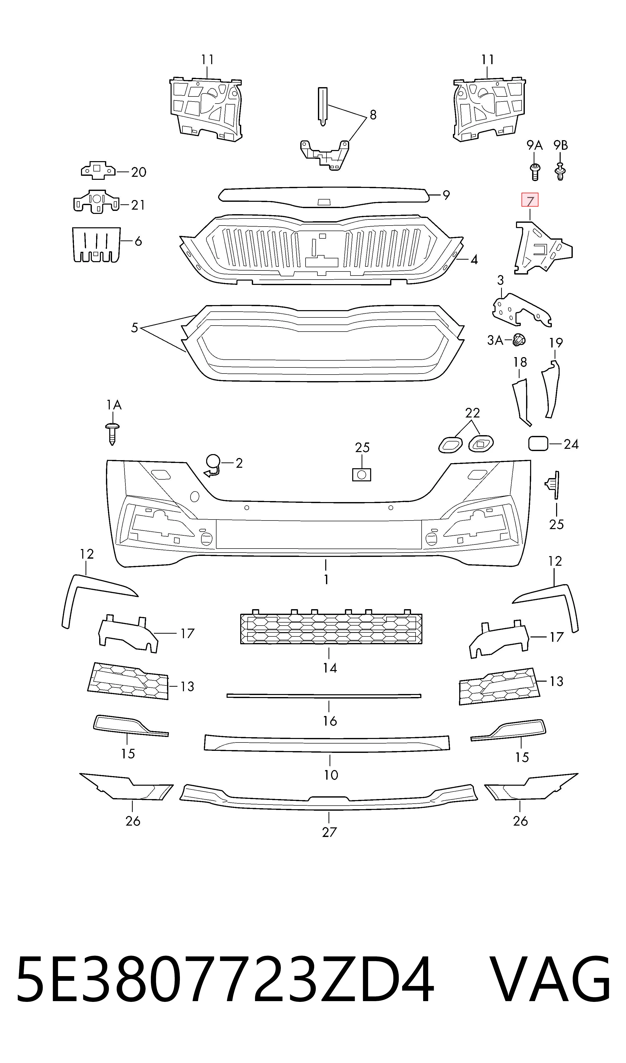 5E3807723ZD4 VAG 