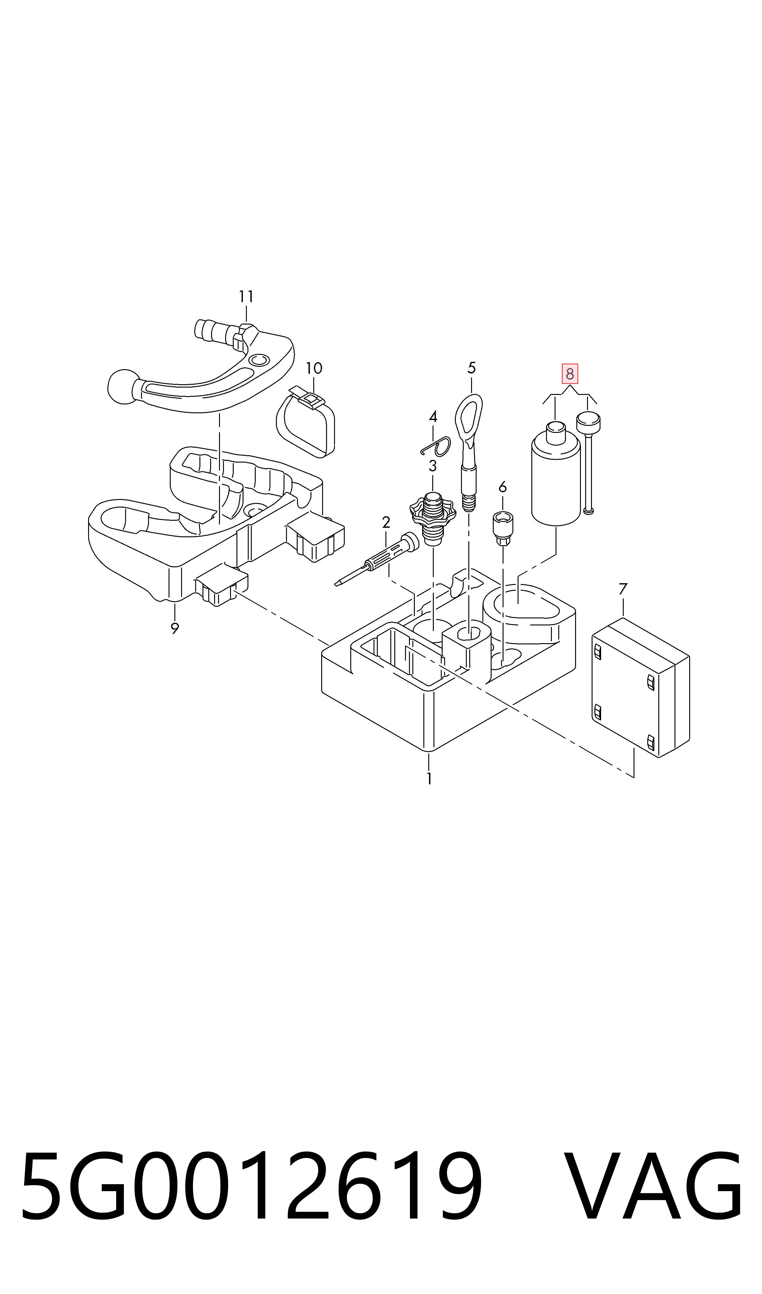 Антипрокол ремонт и накачка шин VAG 5G0012619 цена, от 14.17 USD