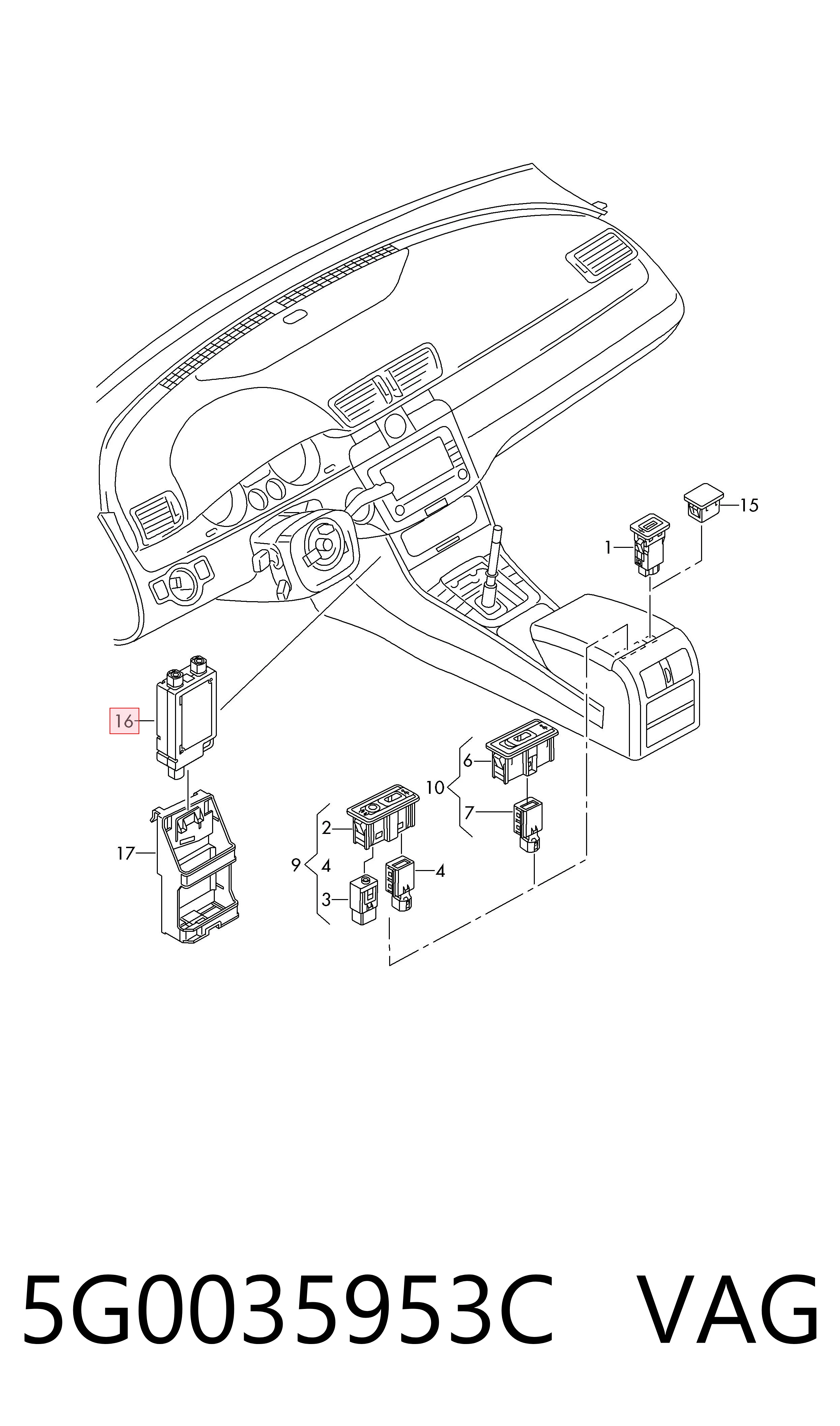 5G0035953C Bentley USB-разветвитель